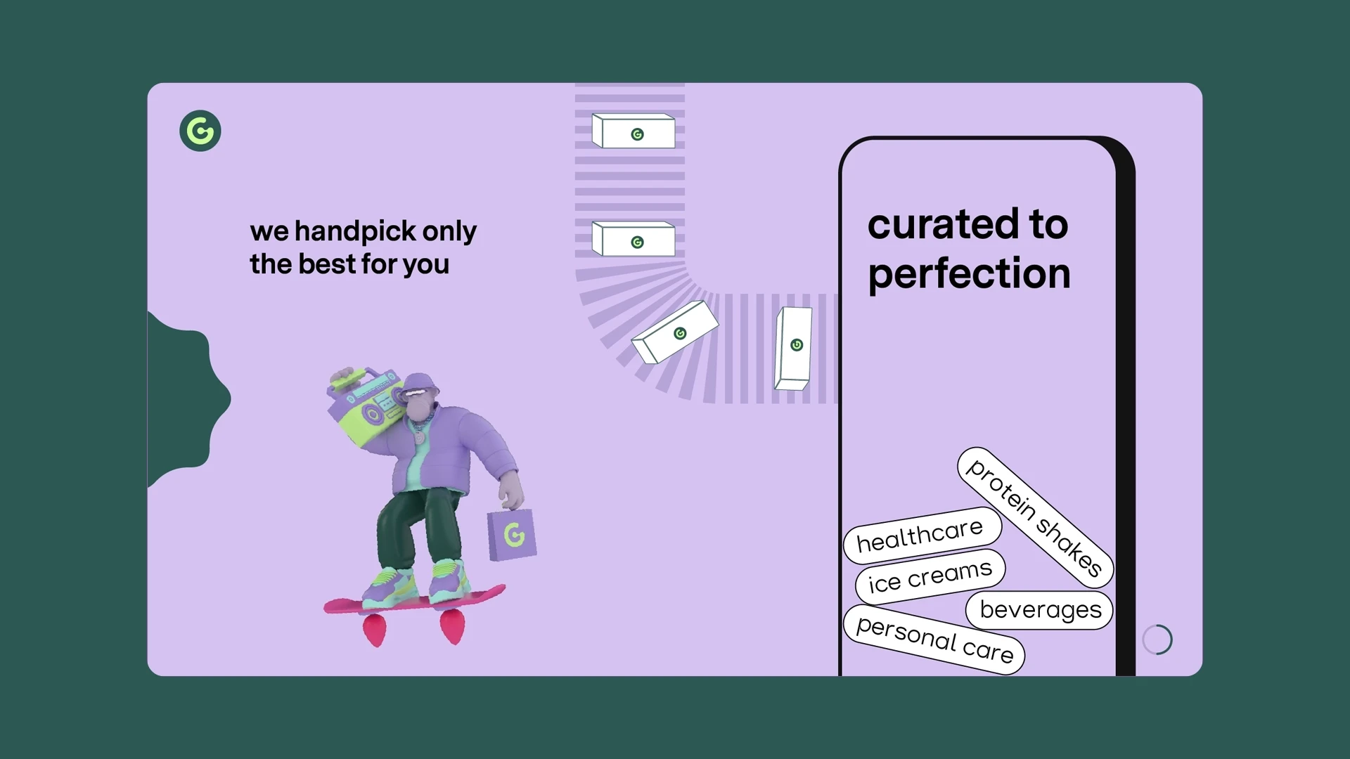 Visual identity applications across digital touchpoints for gnoo