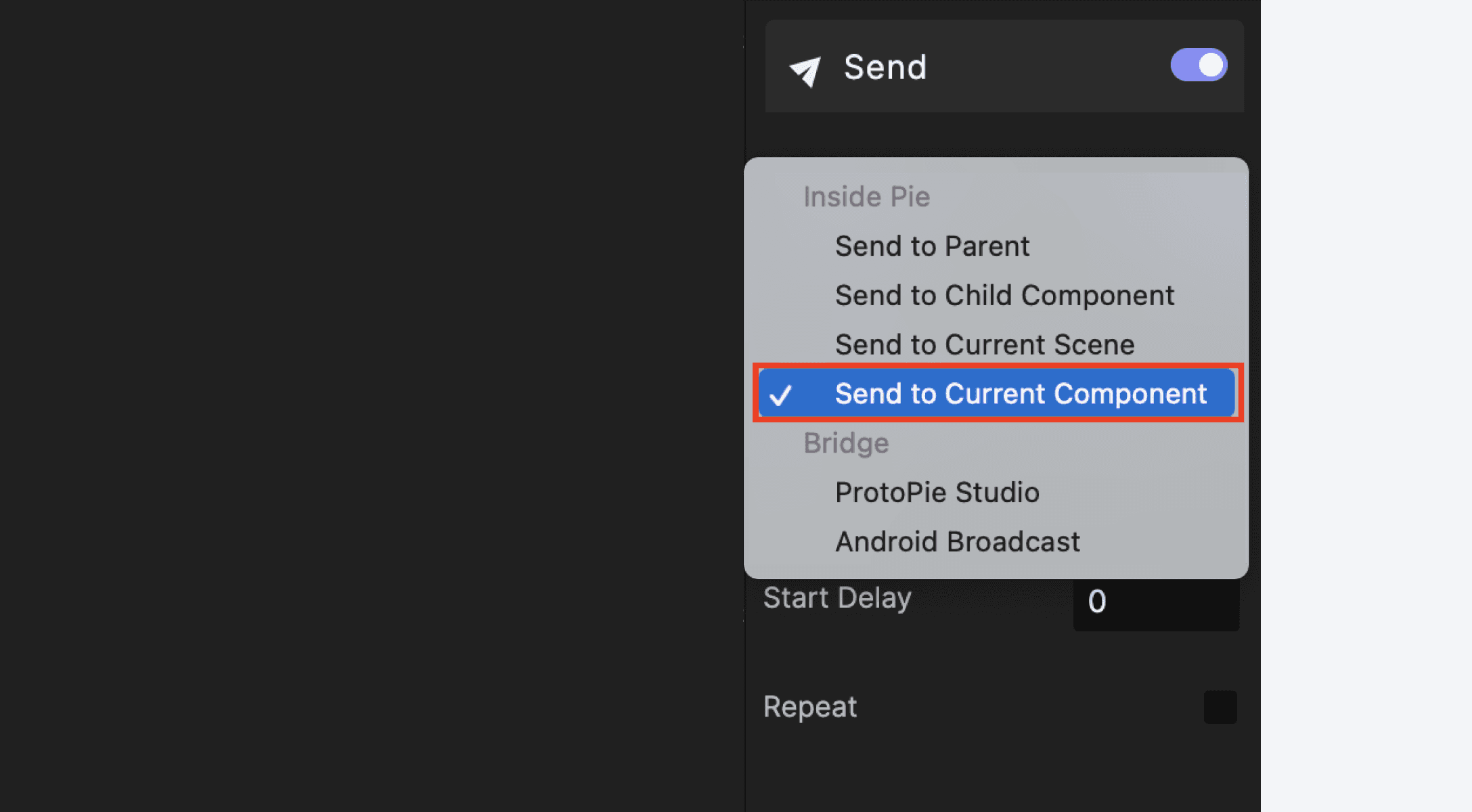 {'_type': 'localeString', 'en': 'send to current component'}
