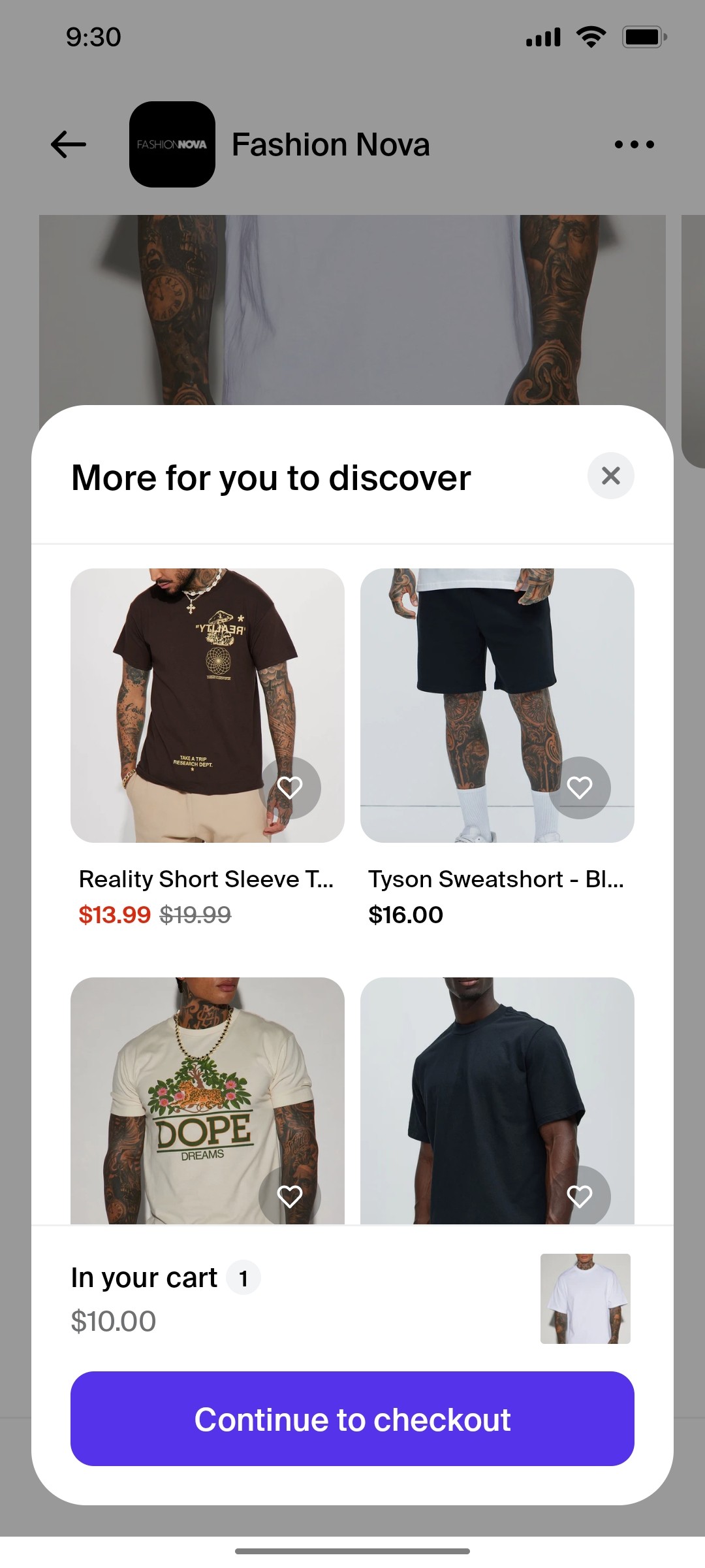 Shop App Continue to checkout Screen