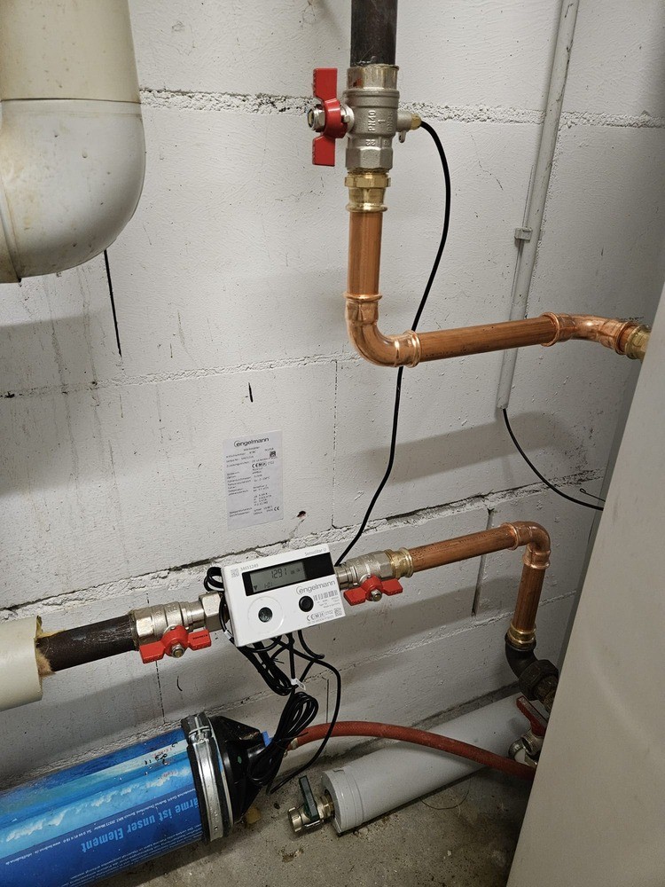 Wärmemängezähler montage