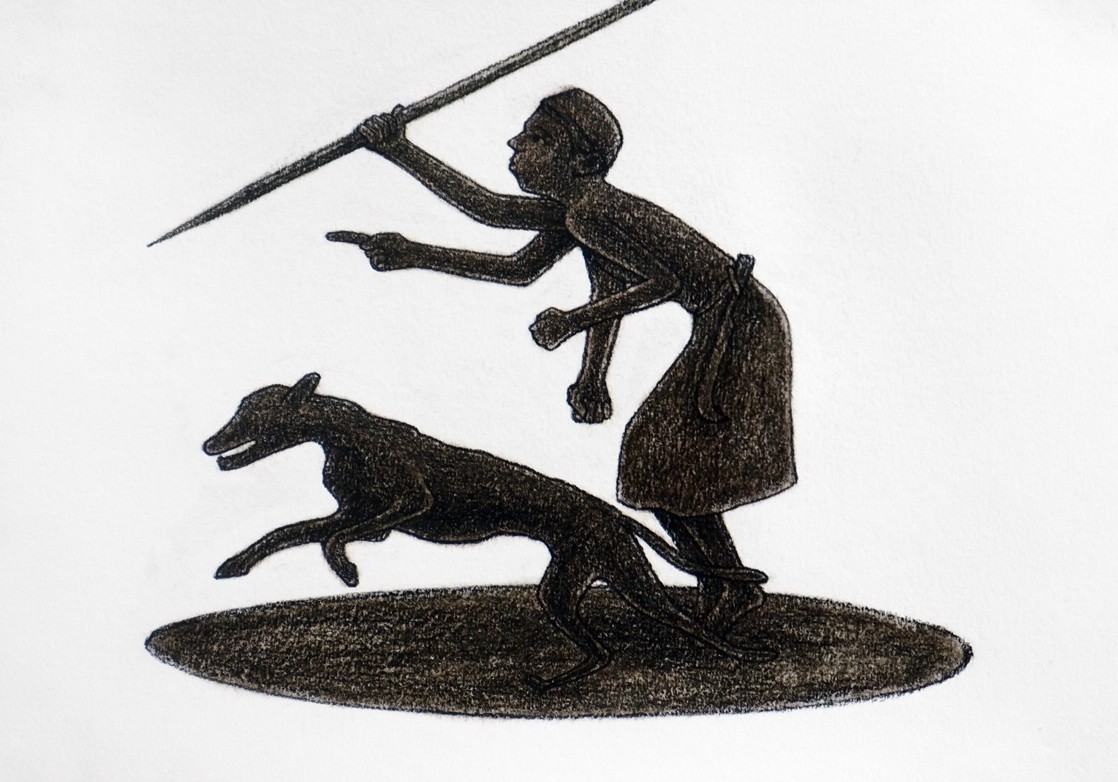 herd of sheep on road painting