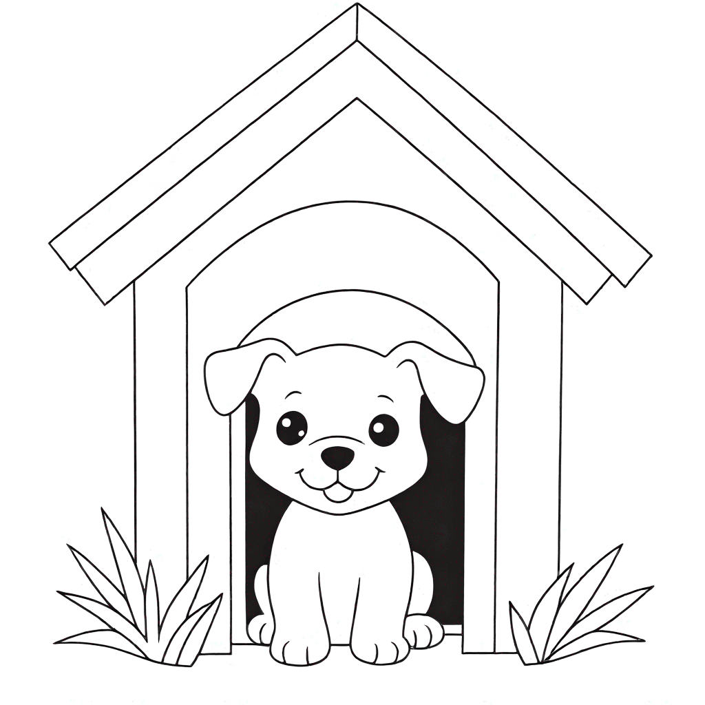 Puppy coloring page #4