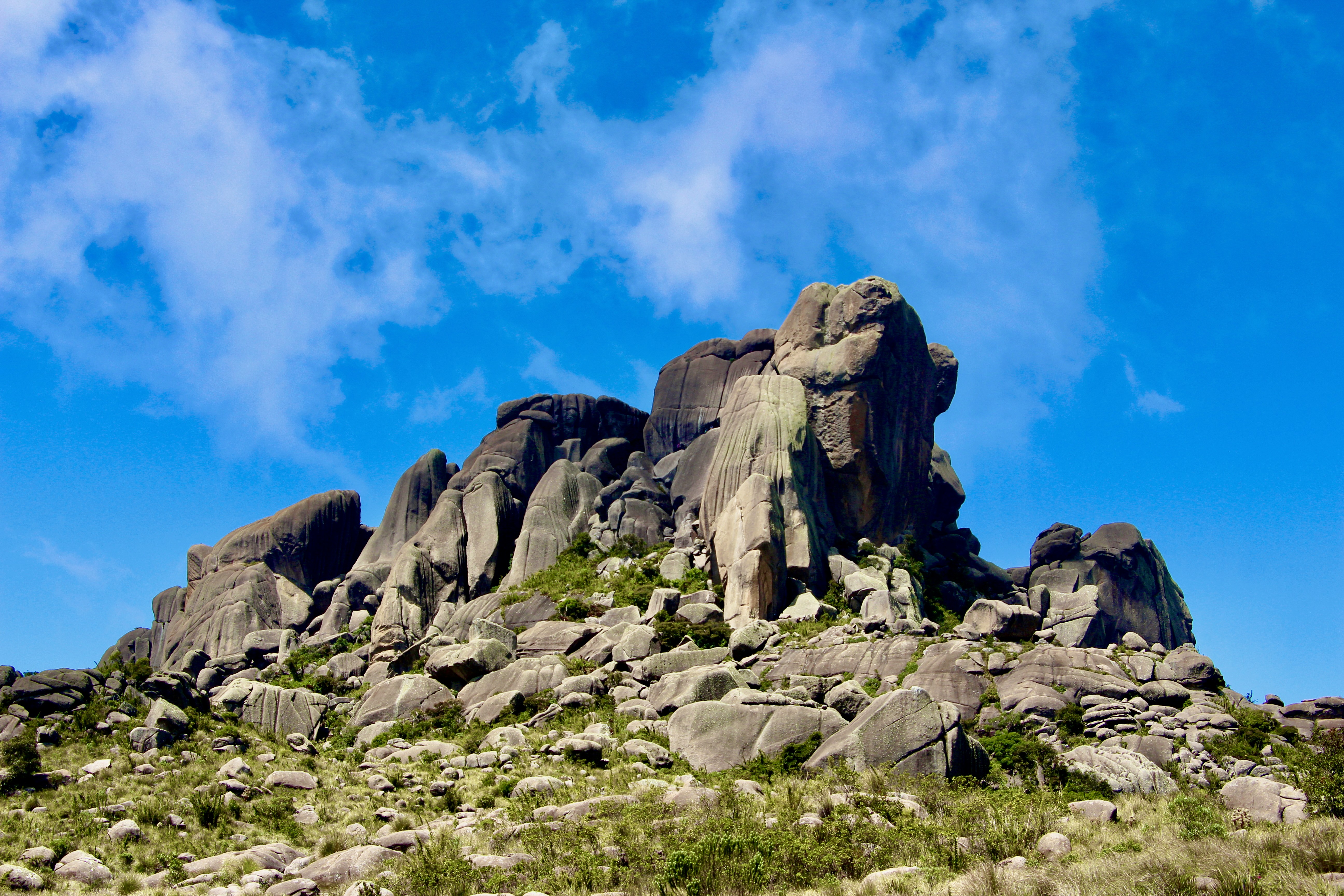 a mountain with a person on it