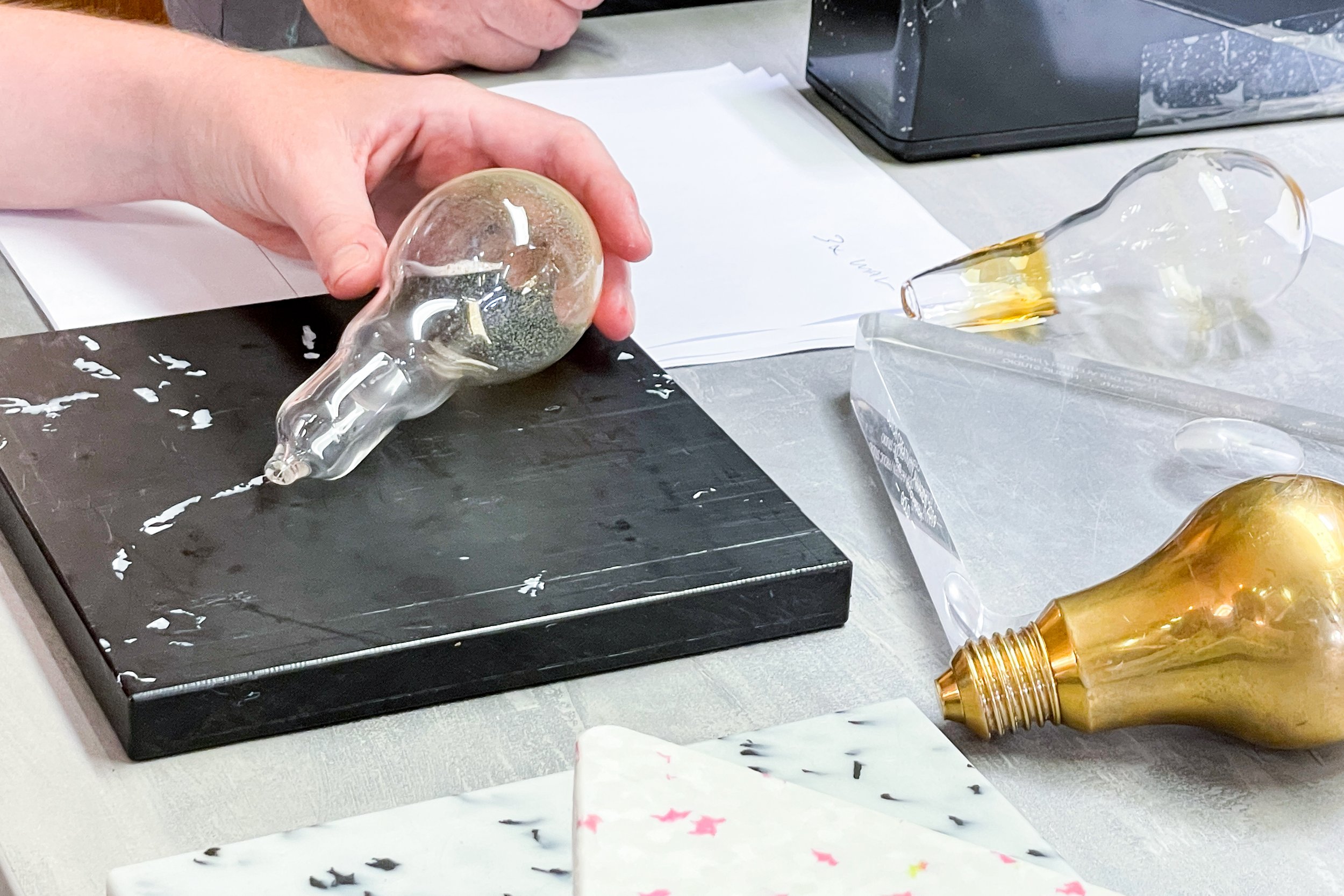 Image of various award and base prototypes