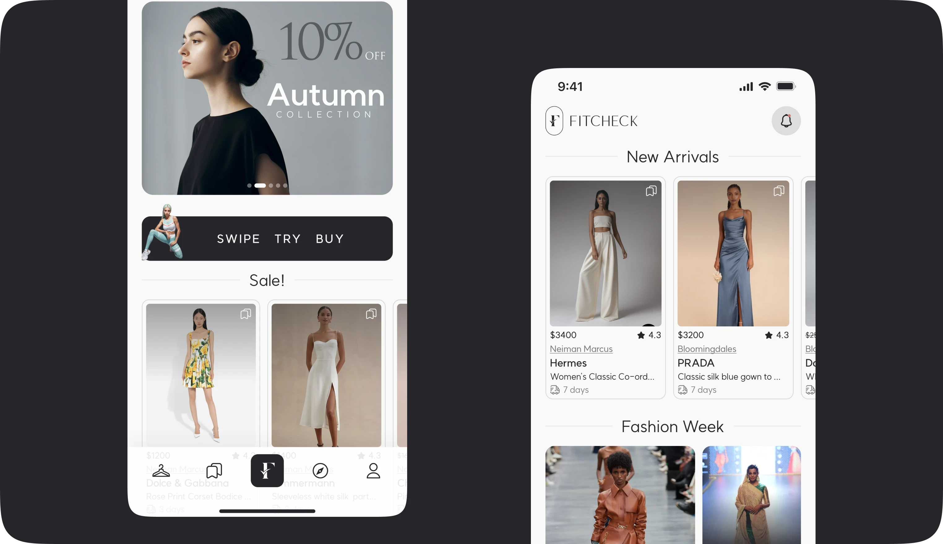 Fitcheck app explore screen image