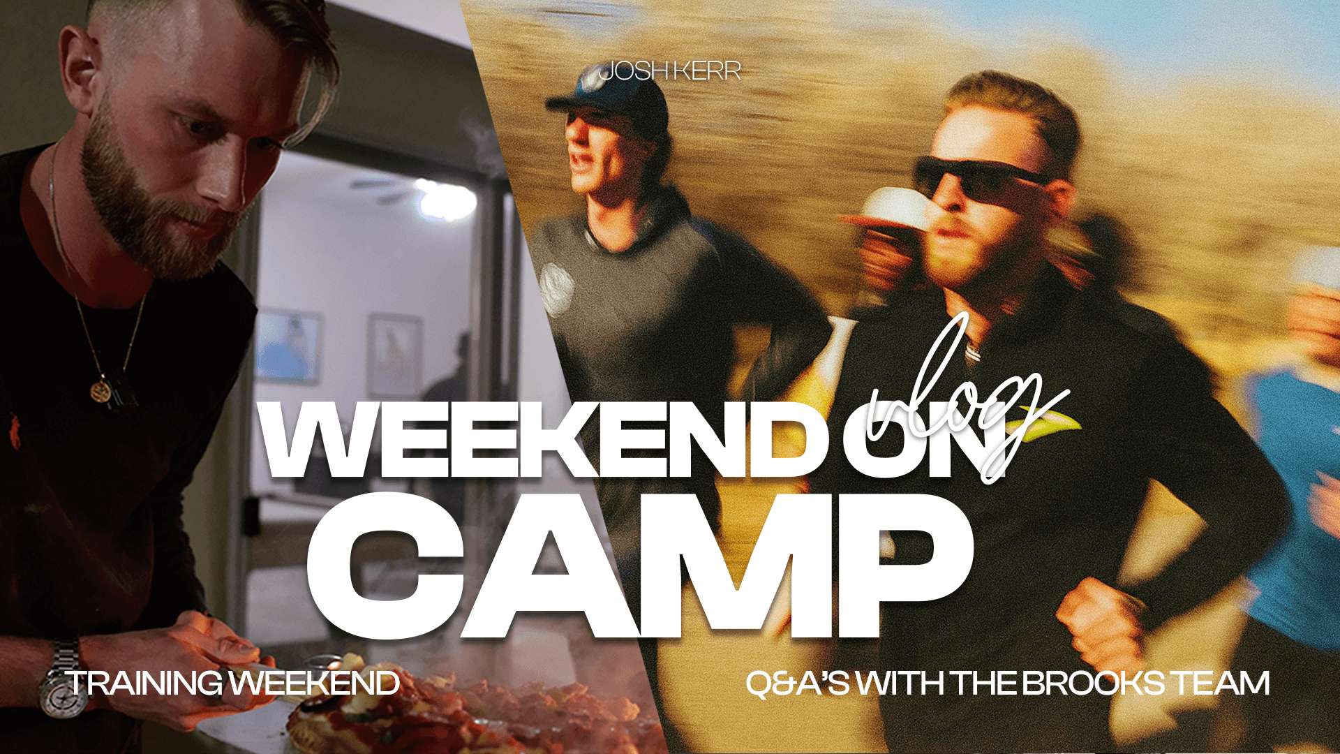 Two models facing each other in a wheat field, holding hands.