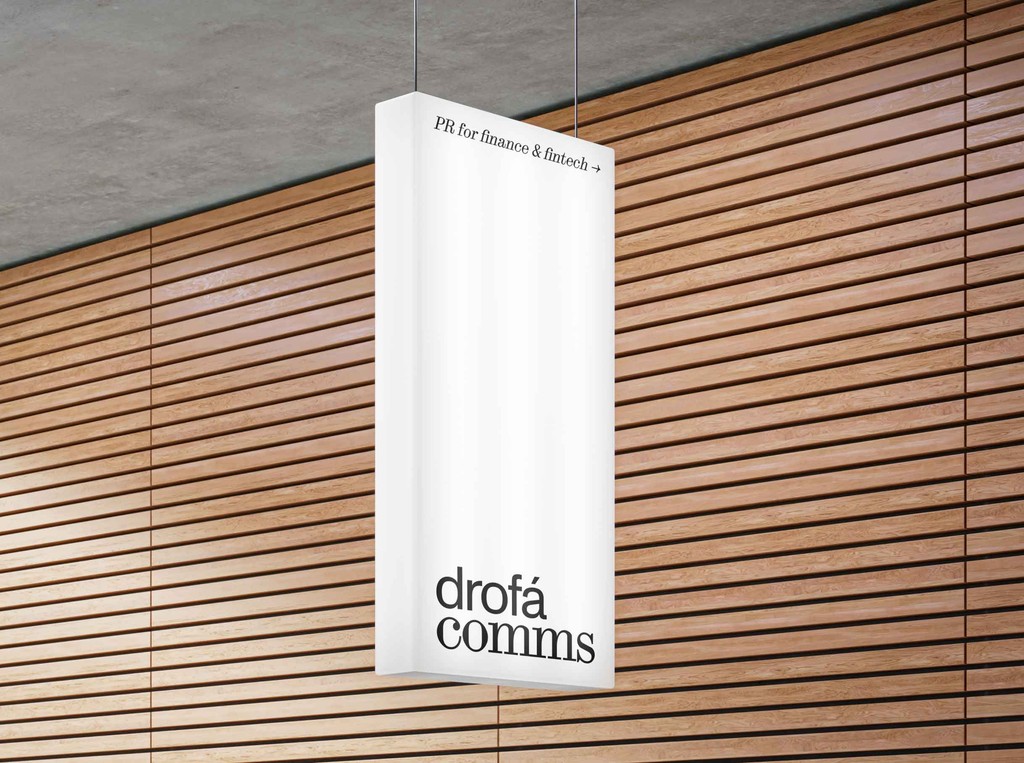 Drofa Comms. Identity and website for an international PR agency in the fintech sector