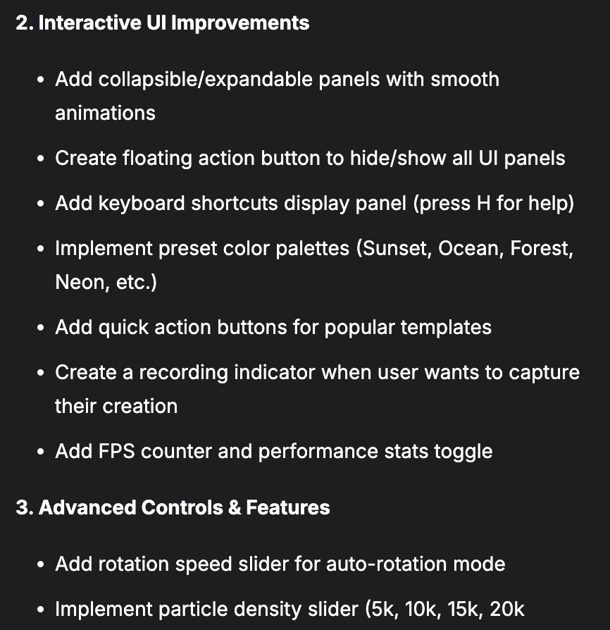 A second screenshot of the Bolt UI