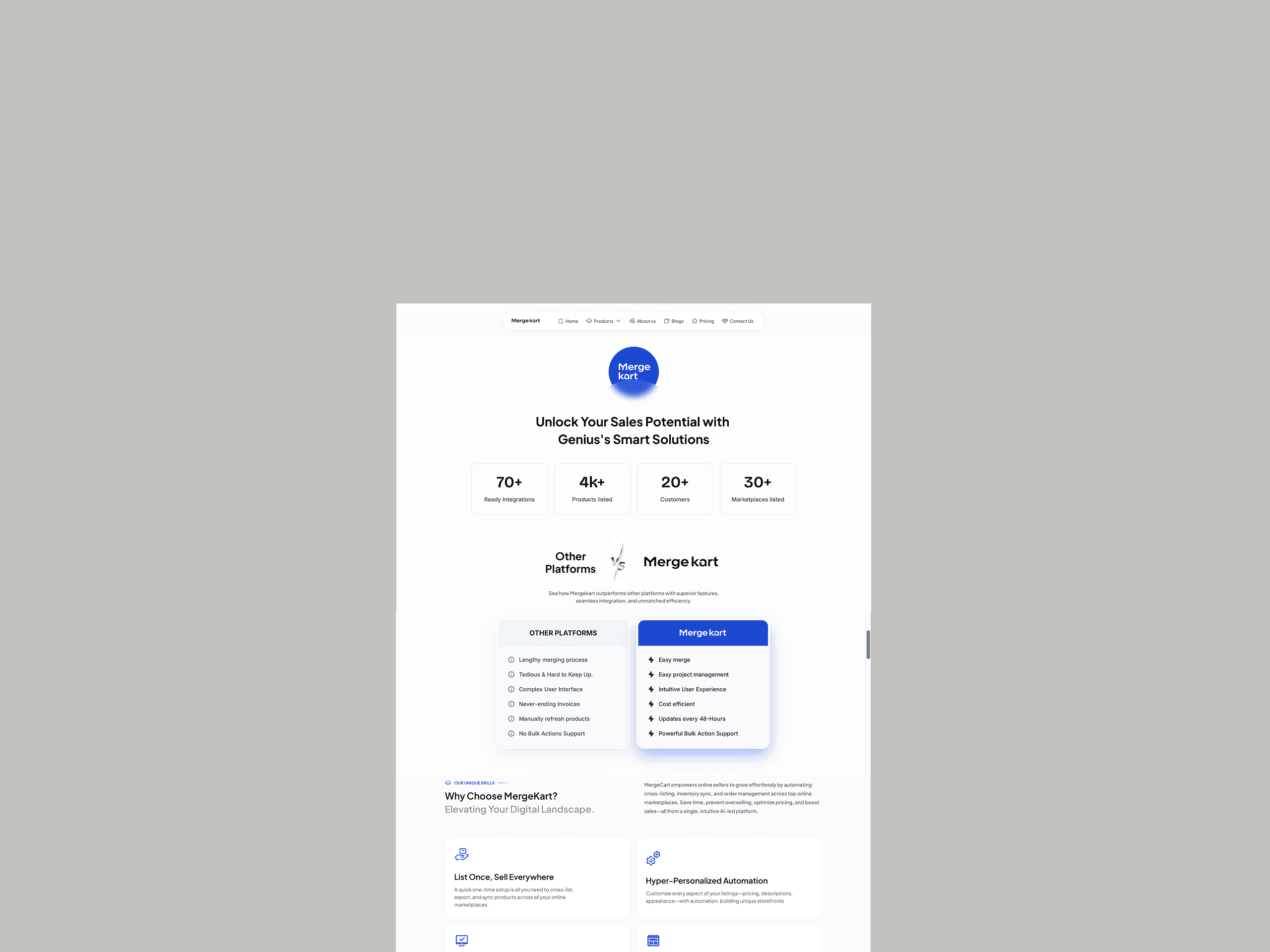 Stats of website in a screen