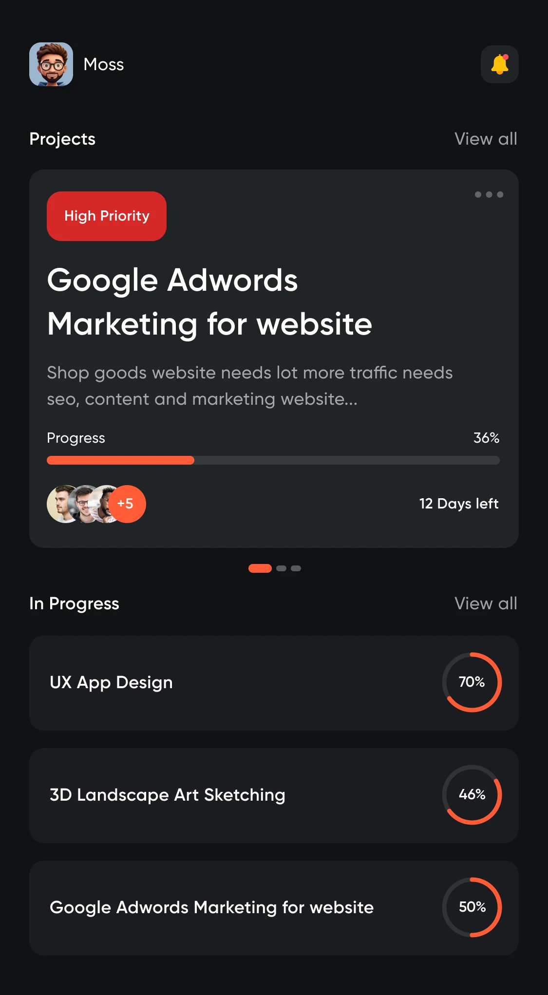 home screen app mockup