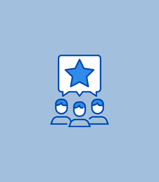 Illustration 3 personnages avec une bullle dans laquelle il y a une grosse étoile