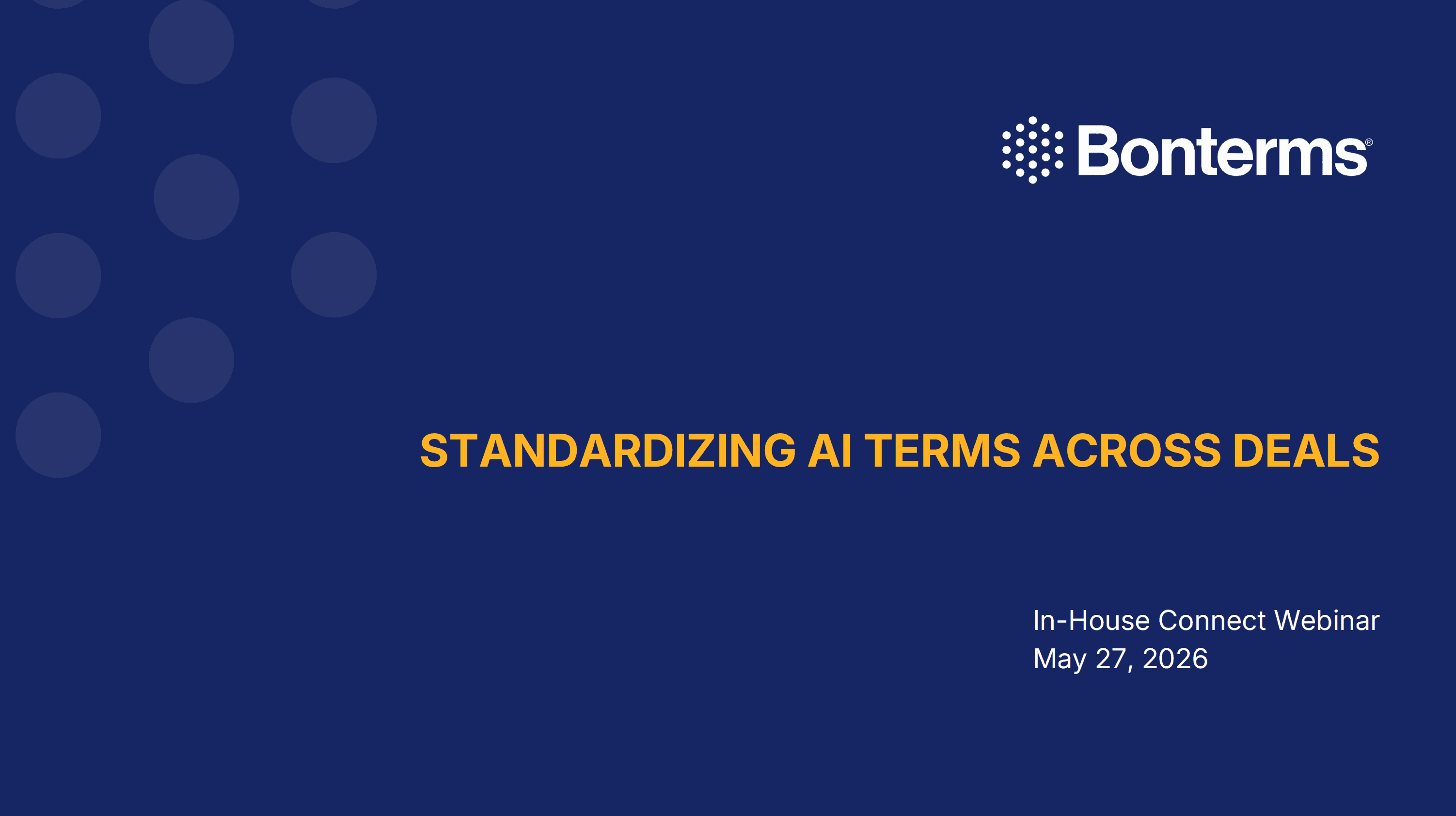 Standardizing AI Terms Webinar (May 2026)