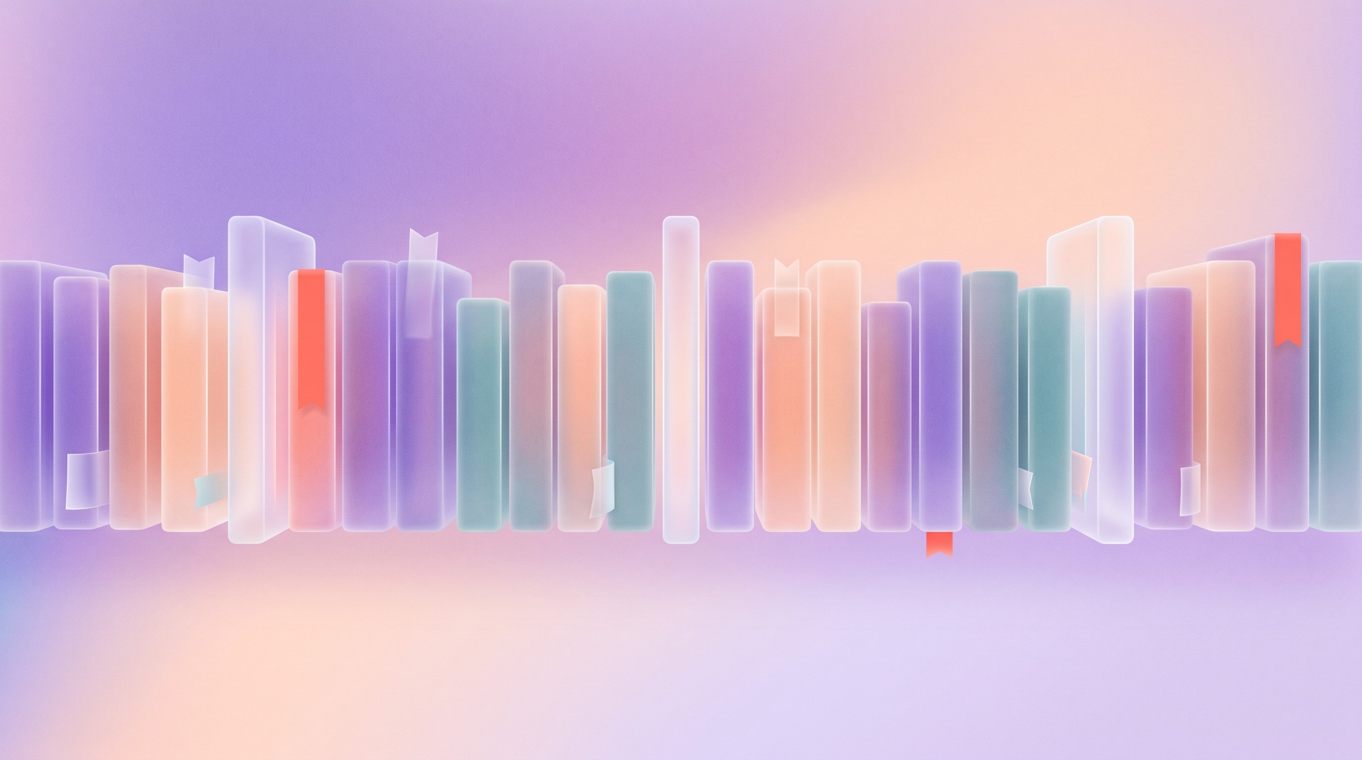 Shelves of discipline-specific journals with color-coded subject dividers