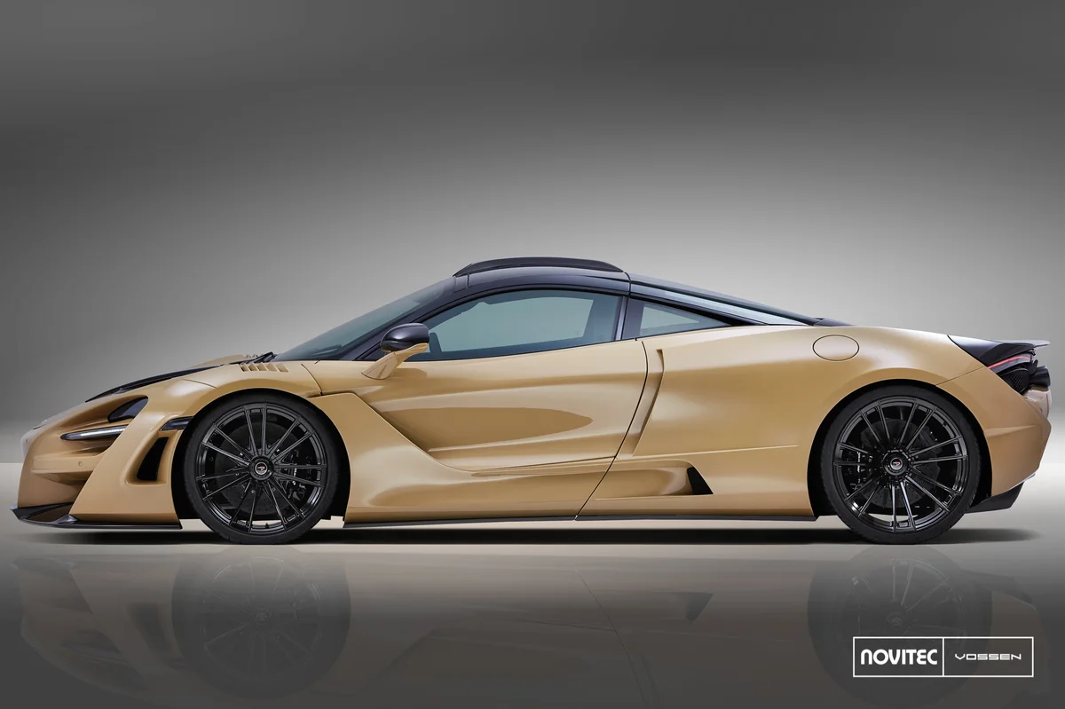 Gold Novitec McLaren 720S on Vossen Forged MC-2
