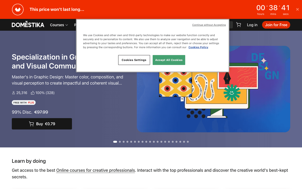 Domestika екранна снимка