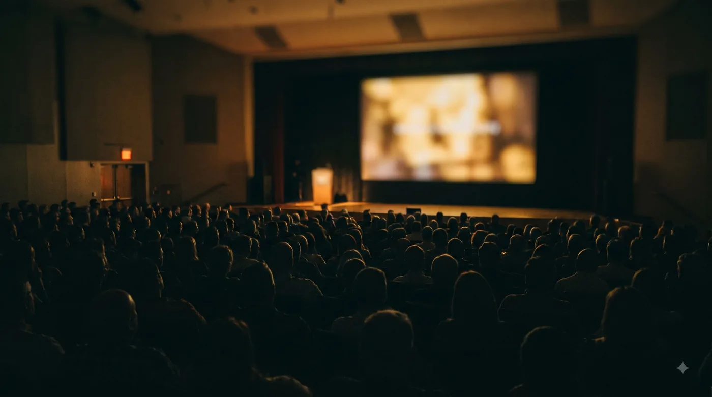 The audience in the main hall