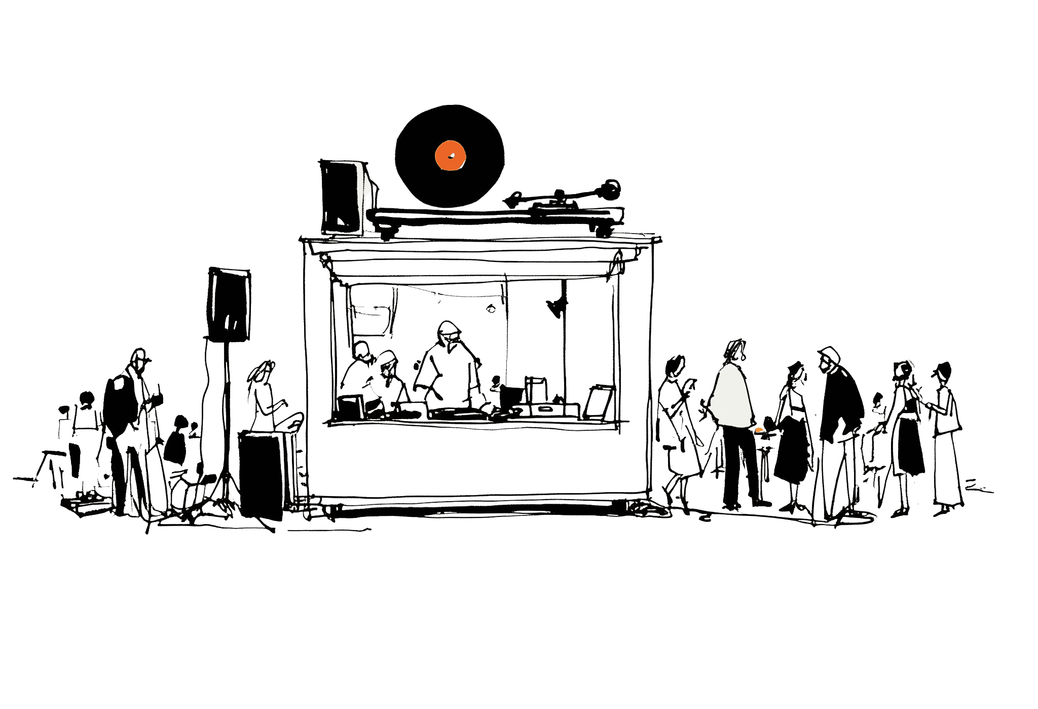 illustration of a dancing man