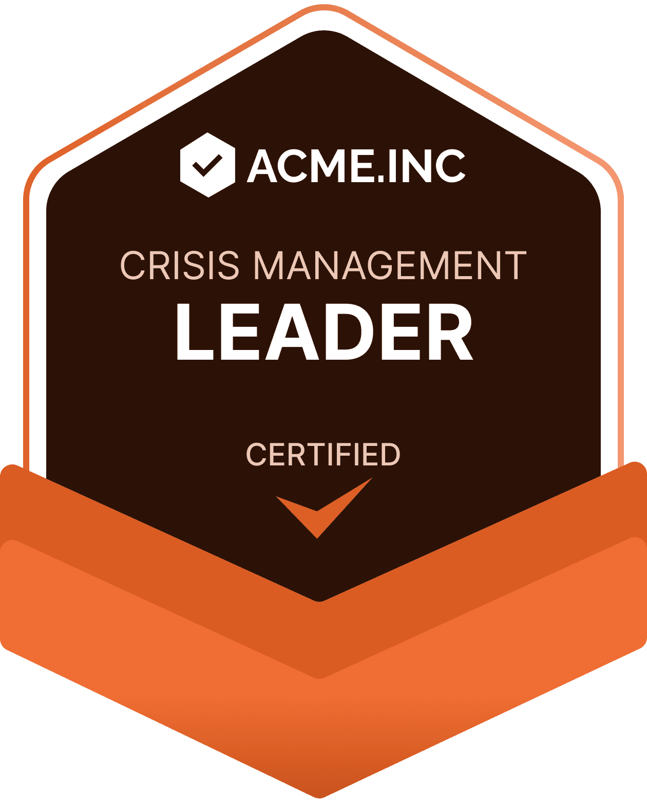 Wauld - Modern and shade orange completion badge template