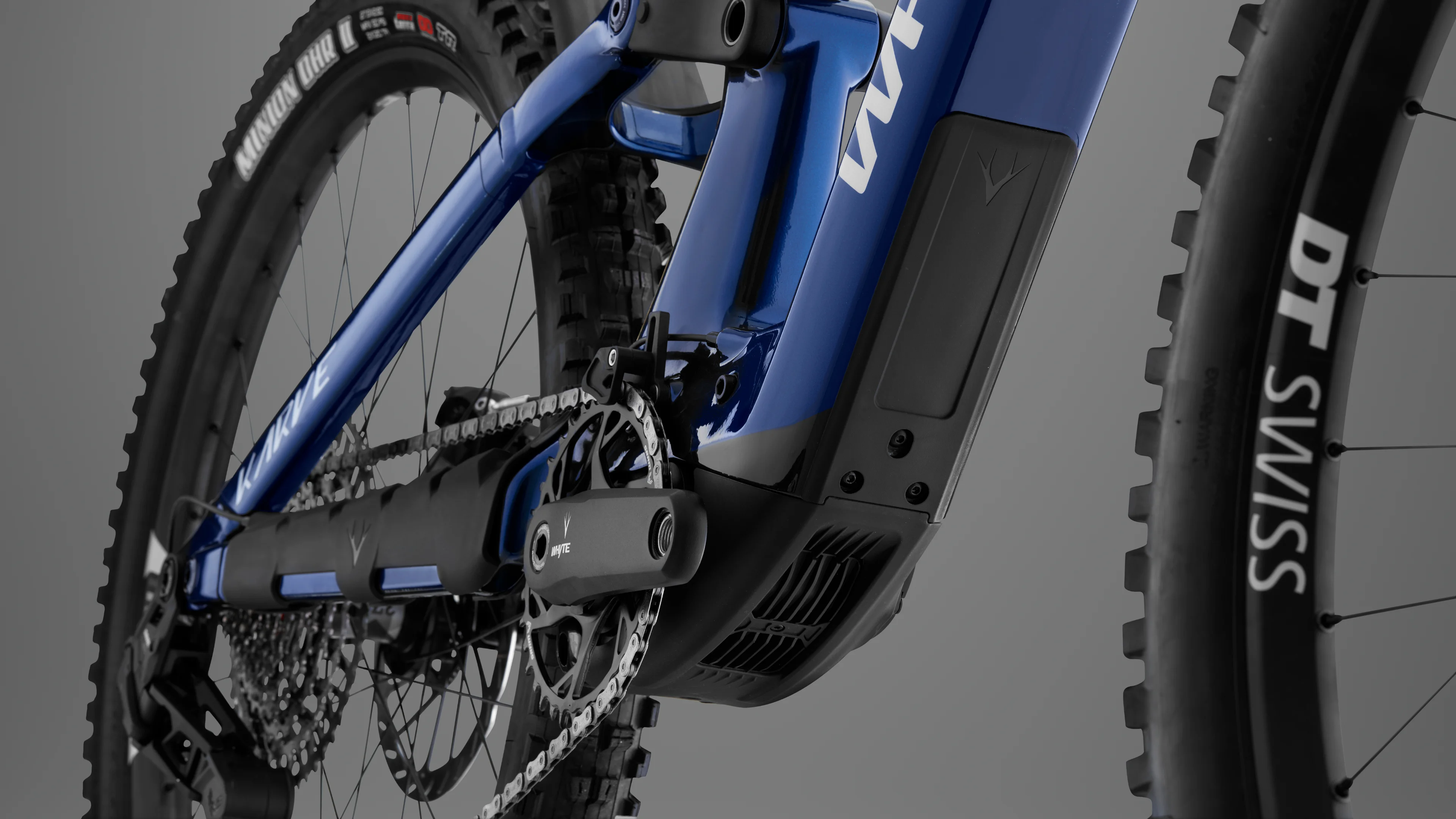 Whyte Karve electric mountain bike, highlighting the frame industrial design 