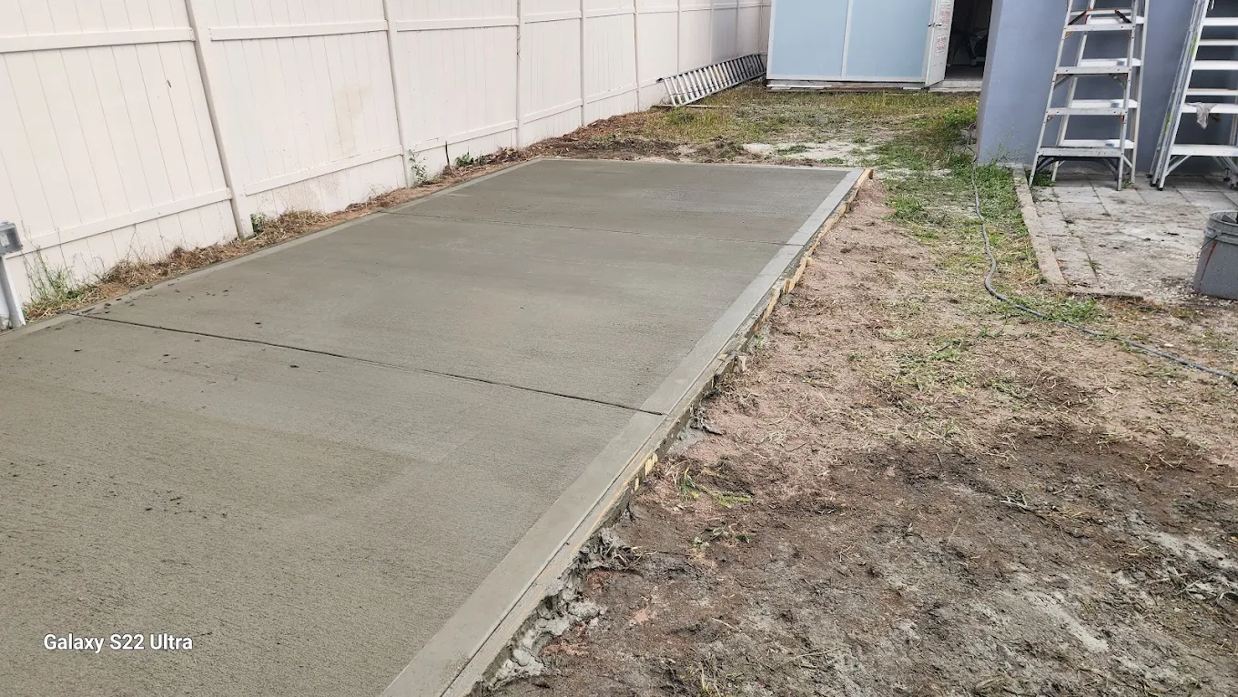 Recent concrete work by J Squared Builders in Pinellas County