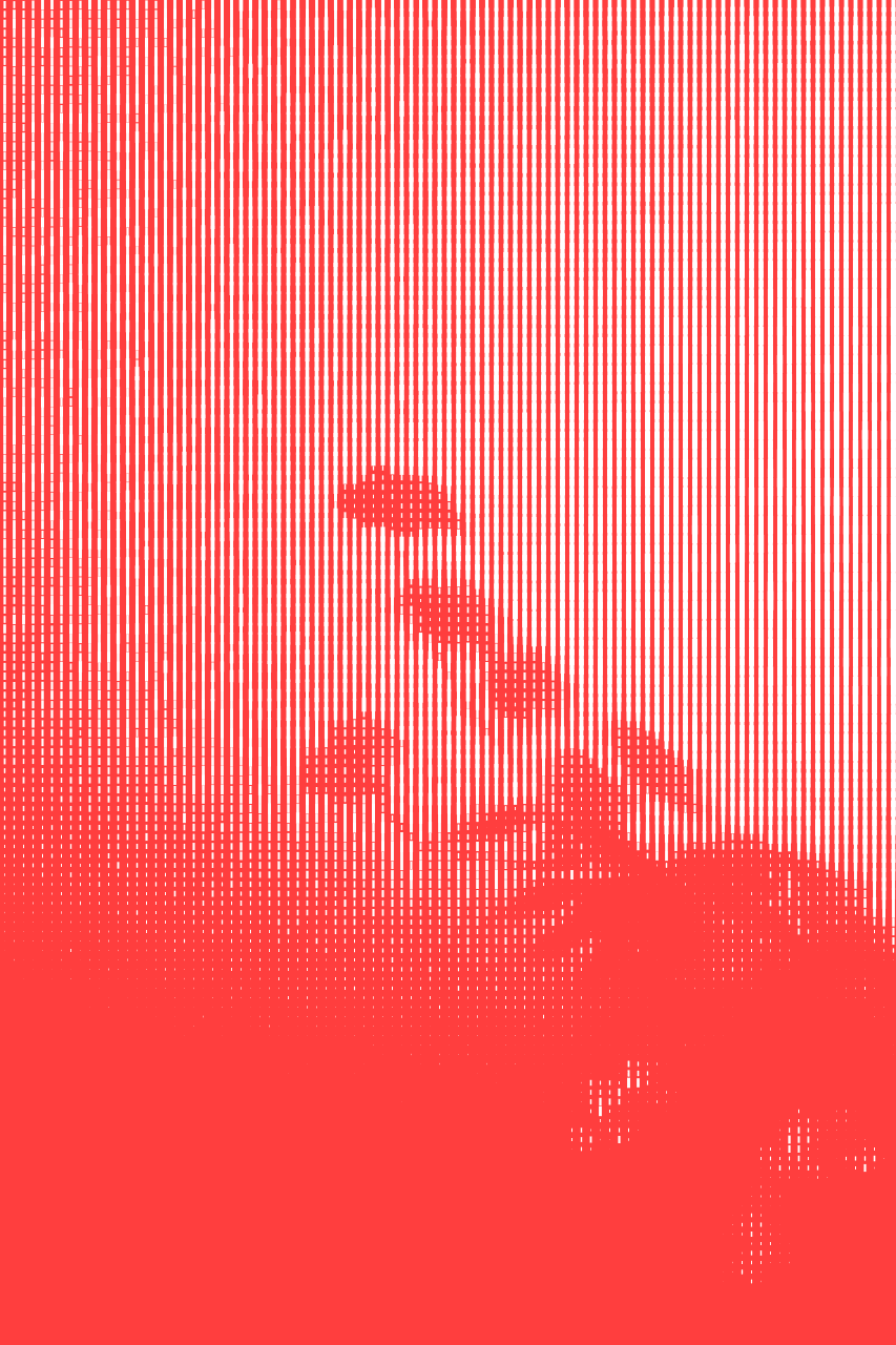 dithered red flowers