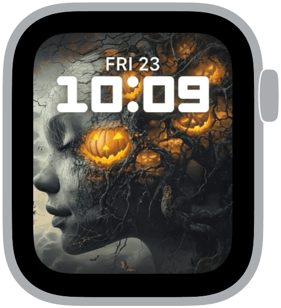 an apple watch face from the halloween horror collection