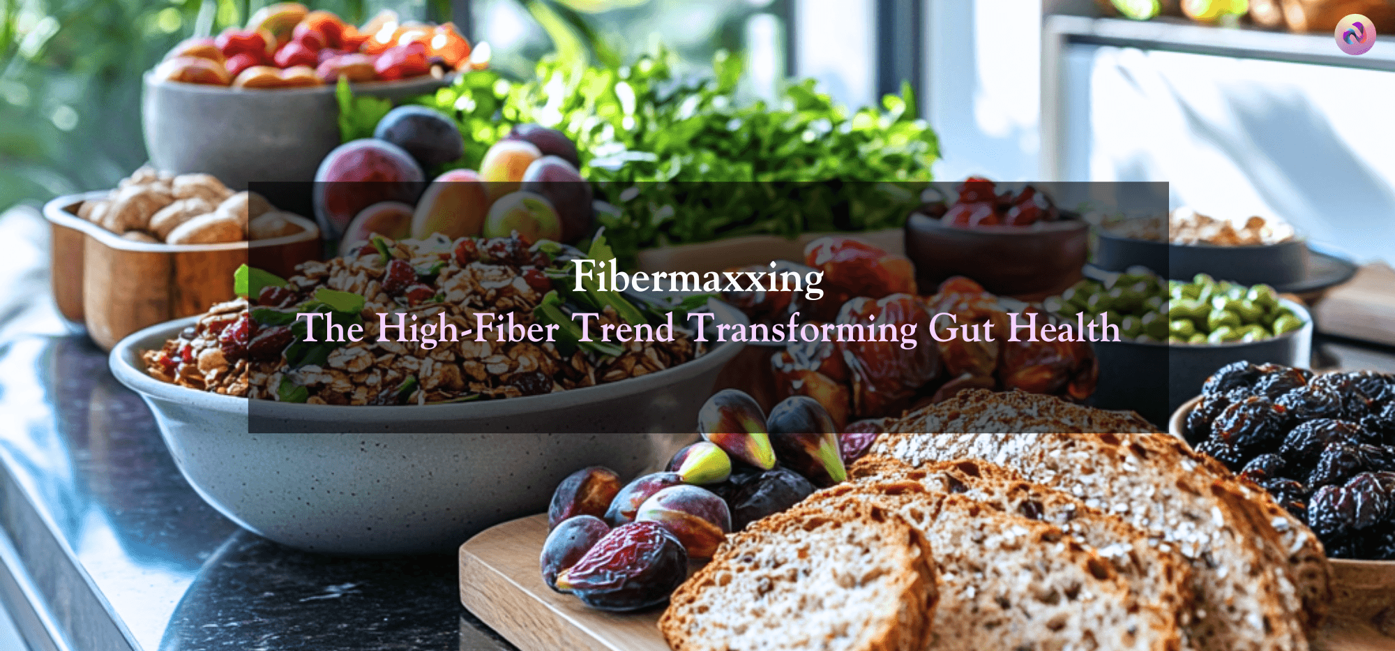 Fibermaxxing Gut Health Trend - Fiber rich food on a table