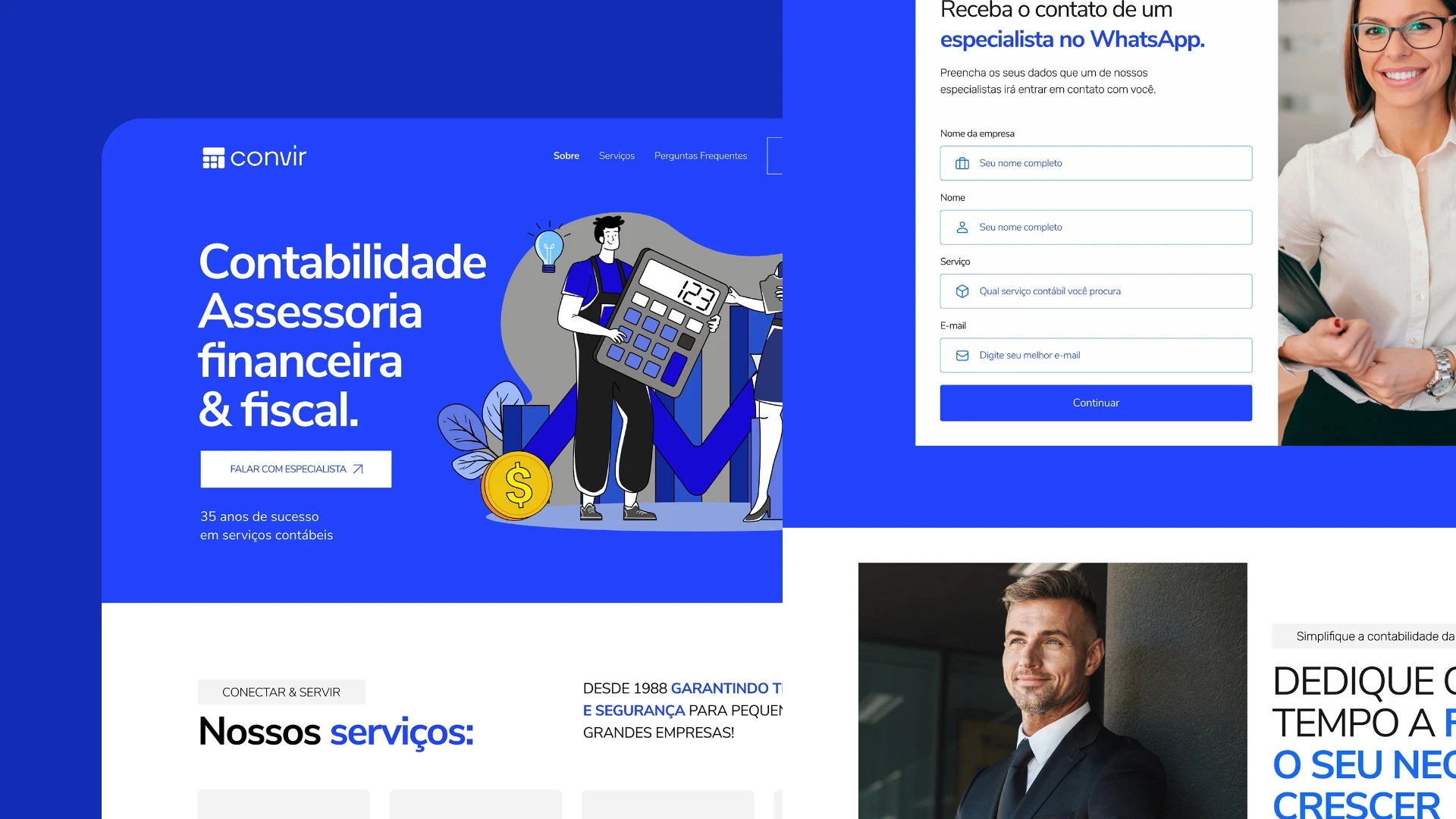 Landing page presenting dashboard of a product