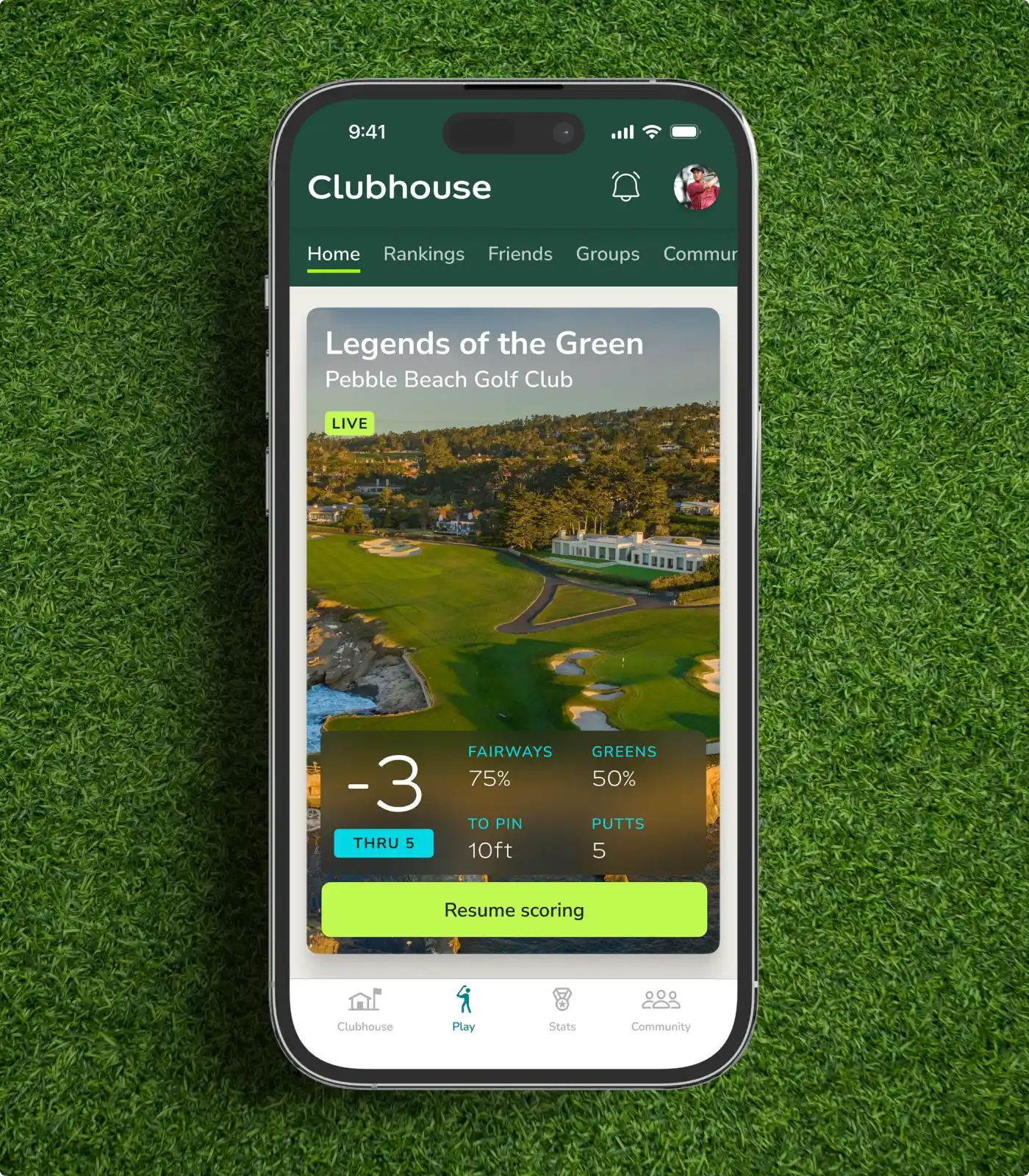 Unknown Golf app design