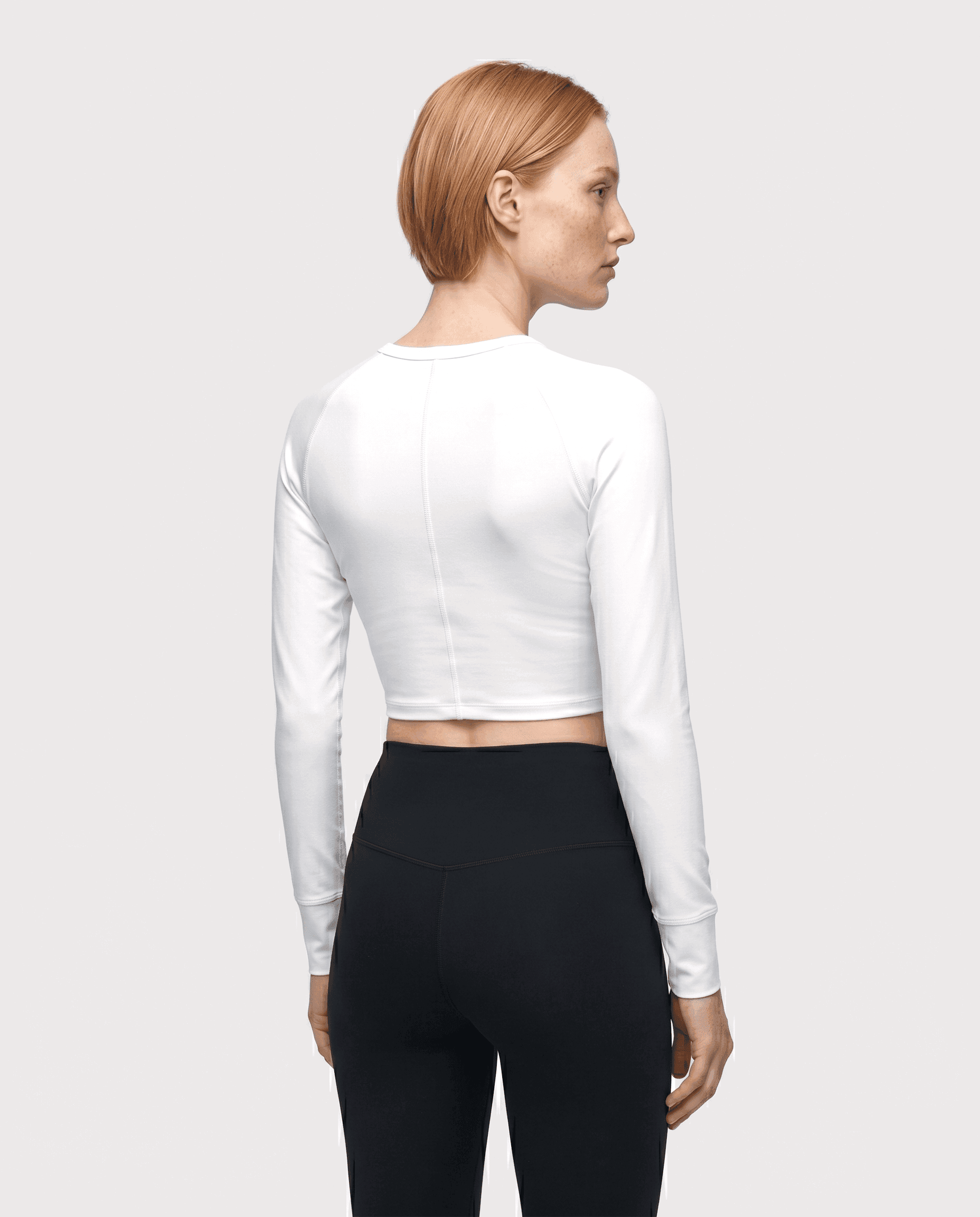 Back crop White