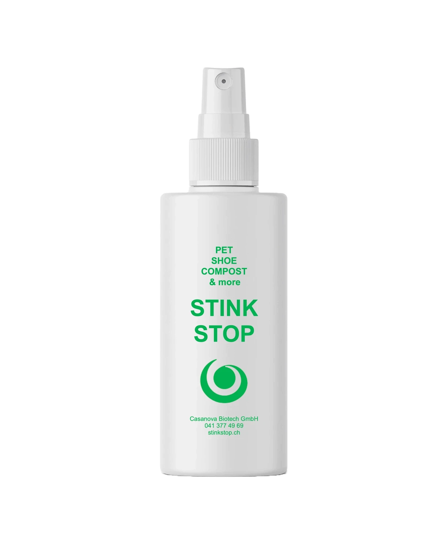 StinkStop 200ml Flasche auf weissem Hintergrund