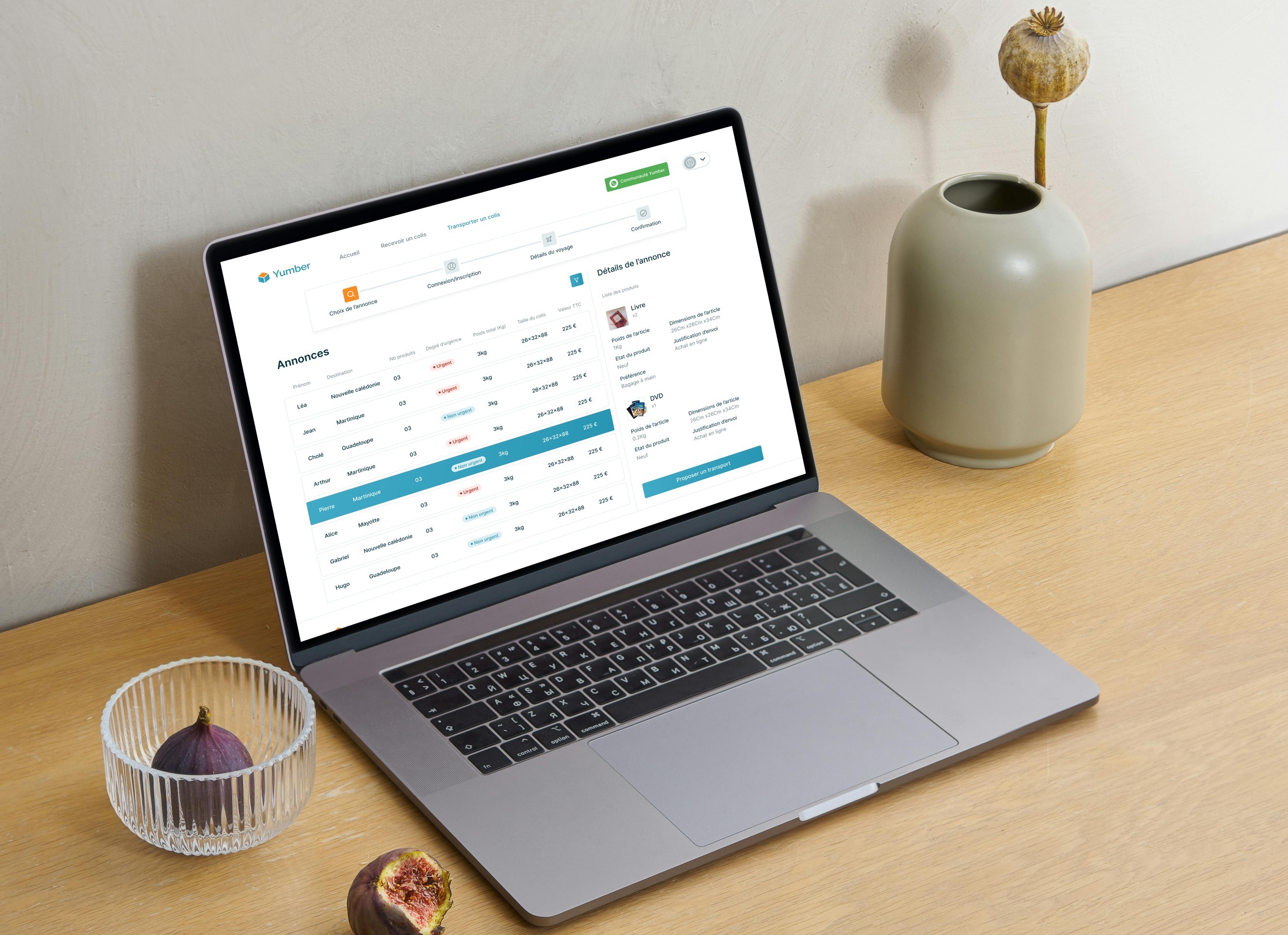 project hero for yumber, the overseas parcel delivery saas