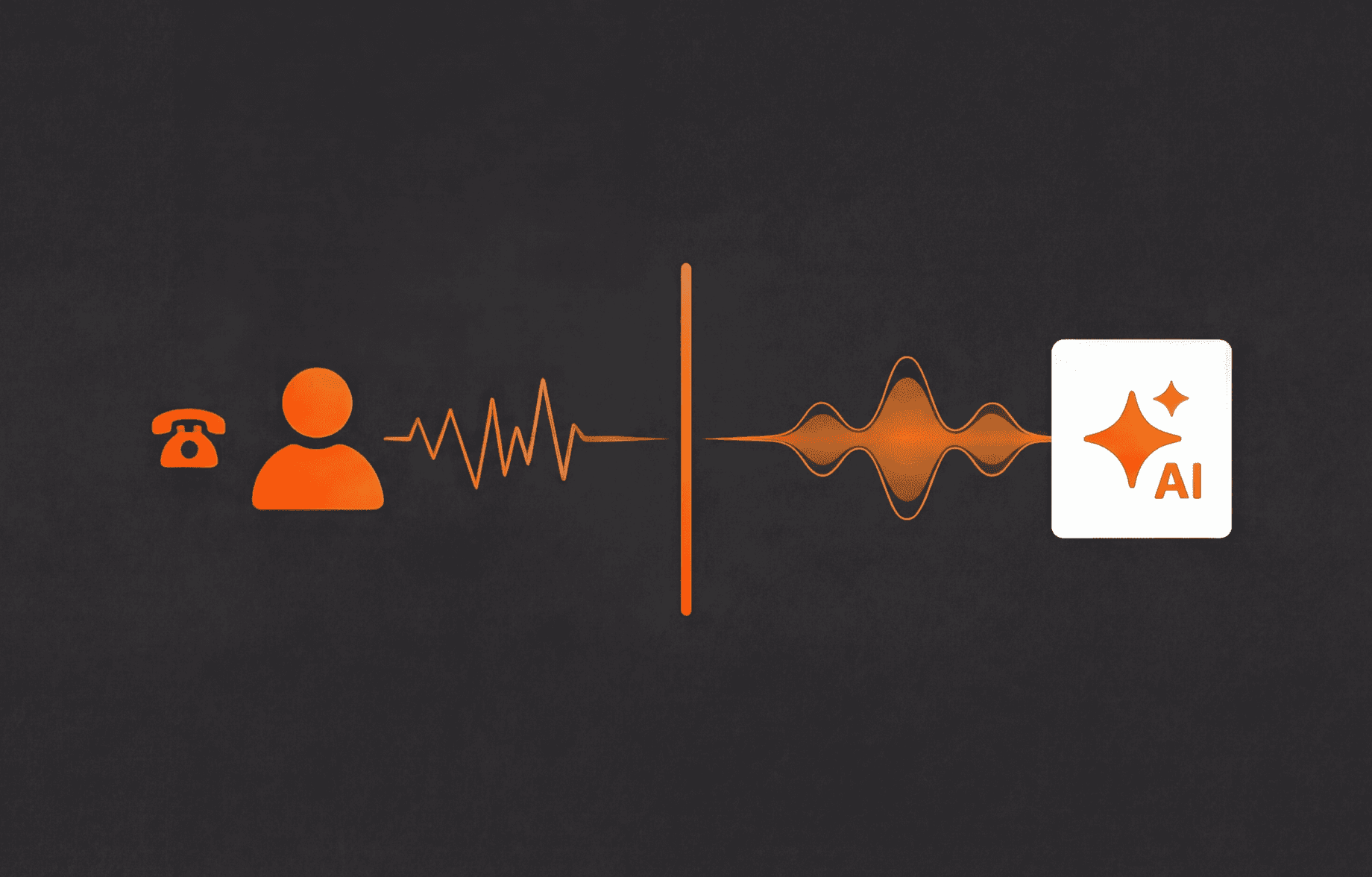 노이즈 제거와 음성 업샘플링 기술을 형성화한 일러스트.