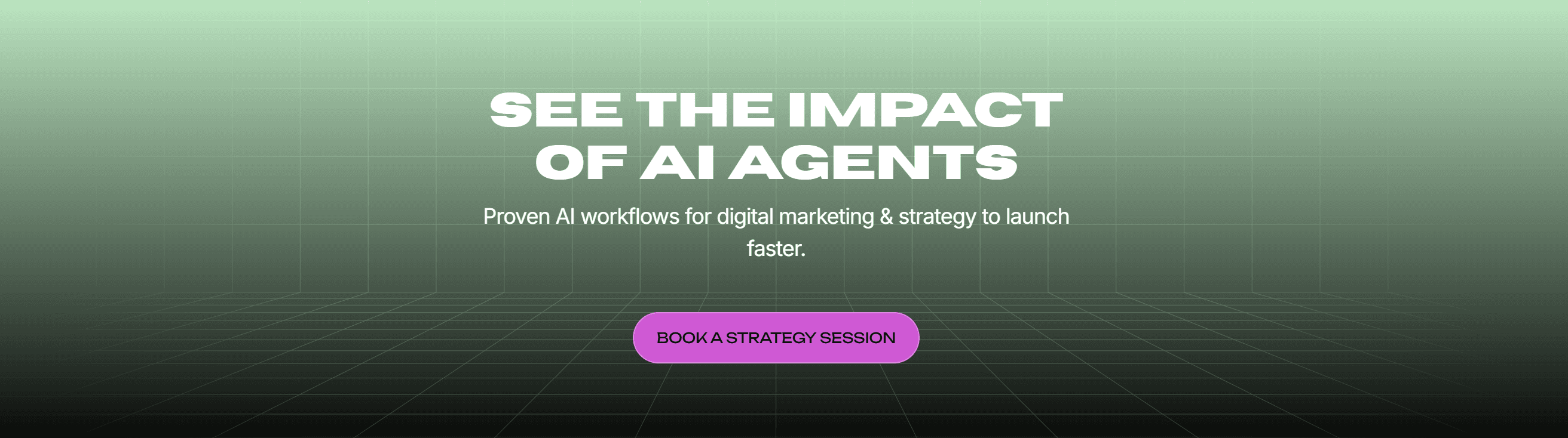 CTA to see the impact of AI agents and book a call with Lumina Studio Marketing
