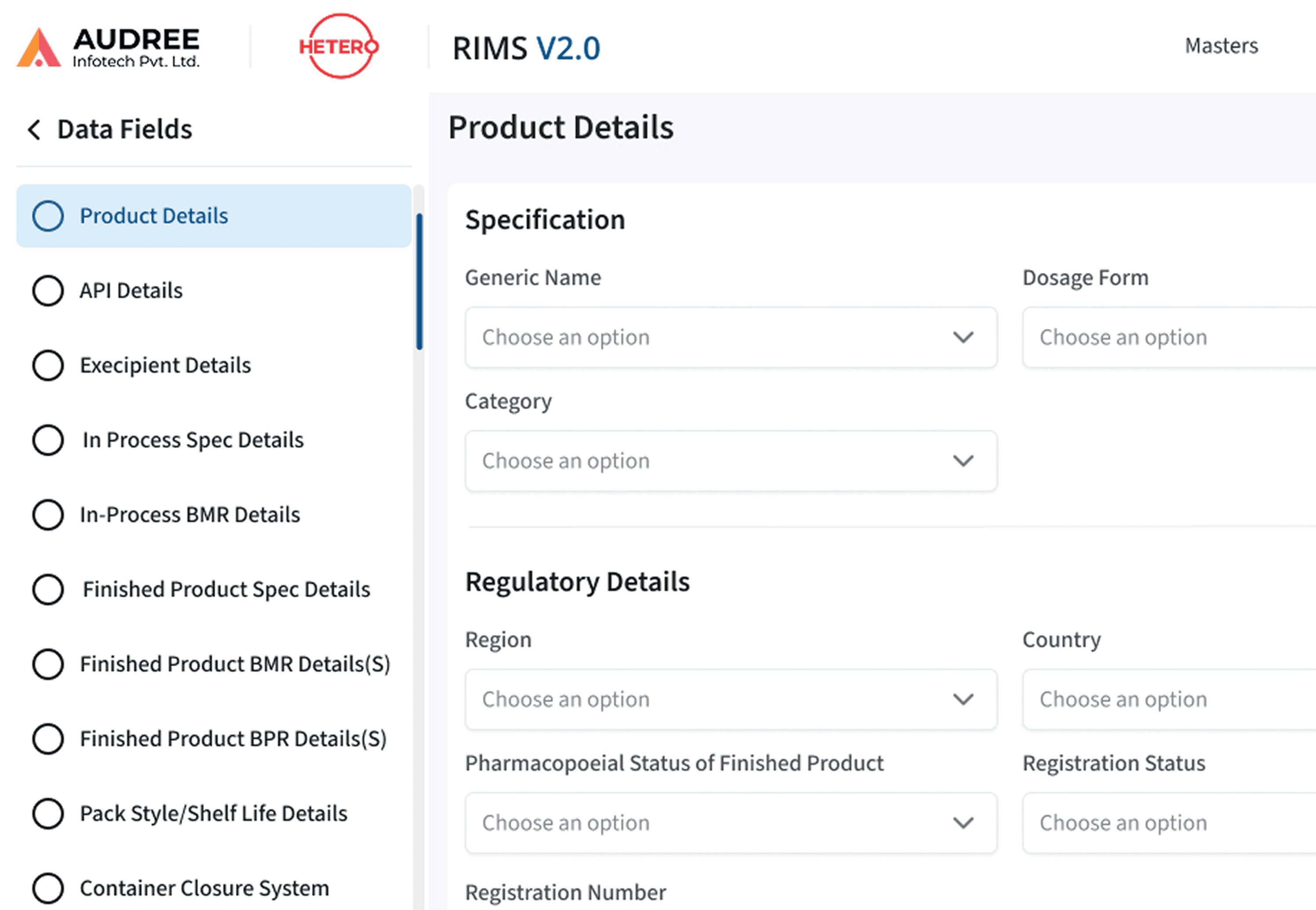 RIMS Project details Page