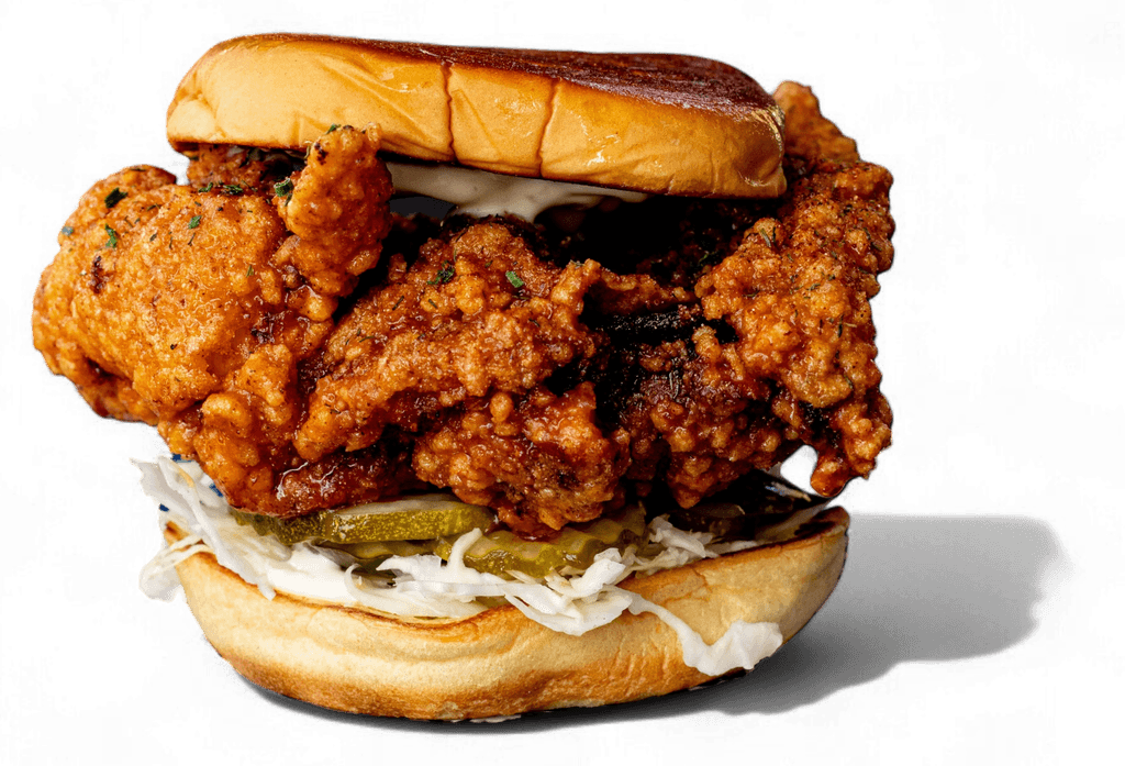 hot honey fried chicken sandwich.