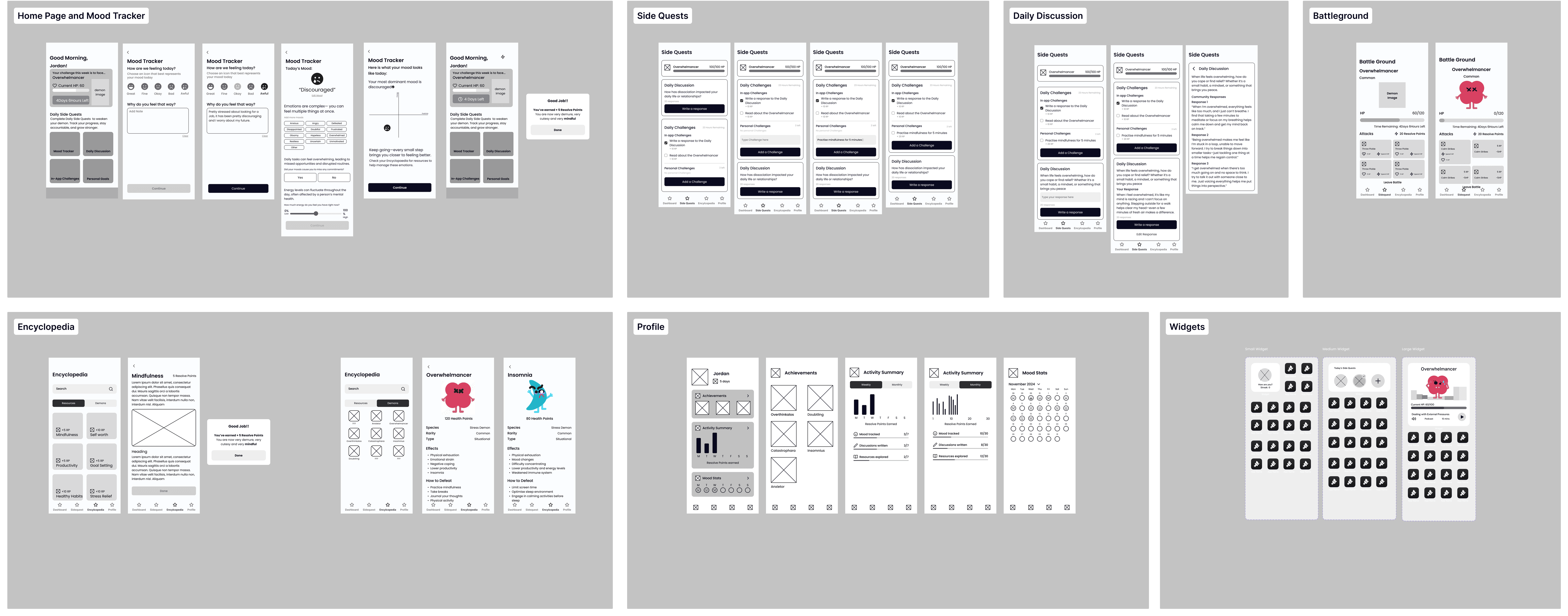 low fidelity wireframes