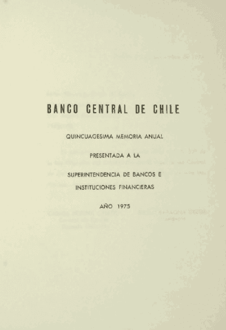 Banco Central de Chile. Memoria Anual 1975