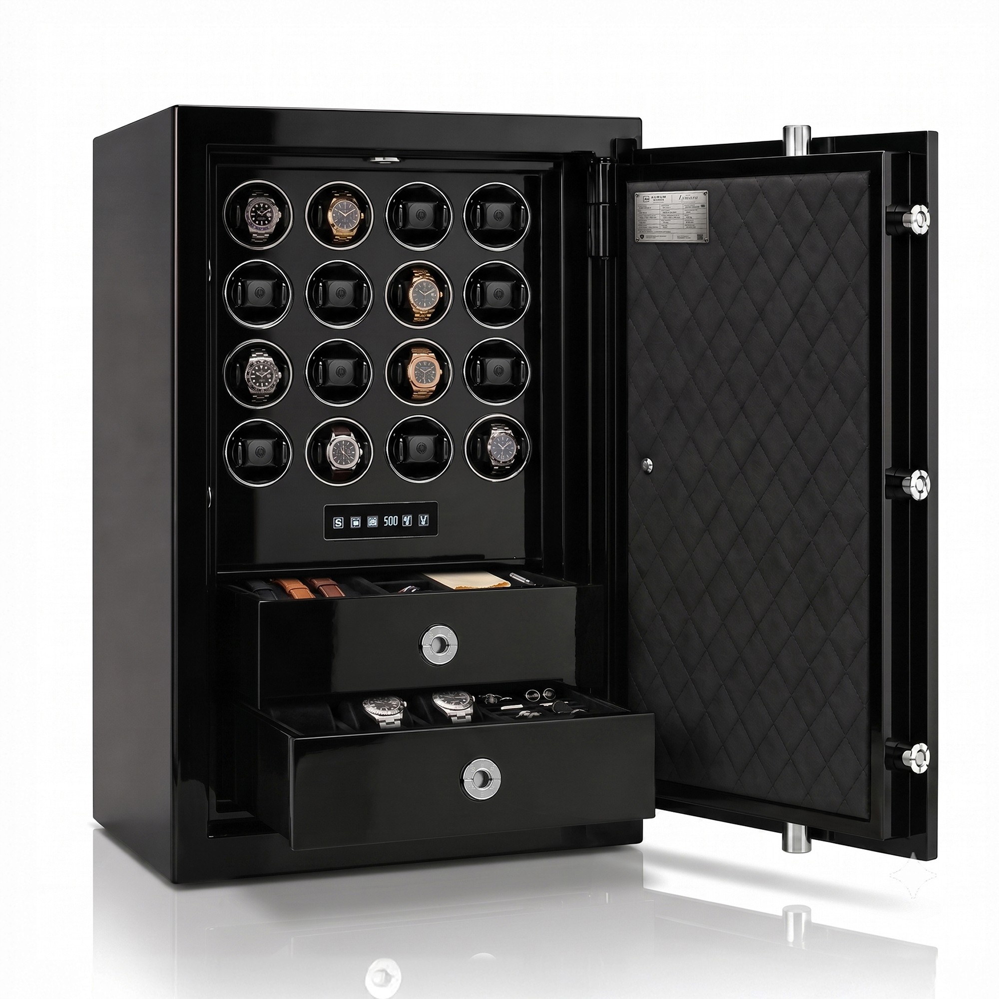 Arcana XL luxury safe in gloss black, view 6