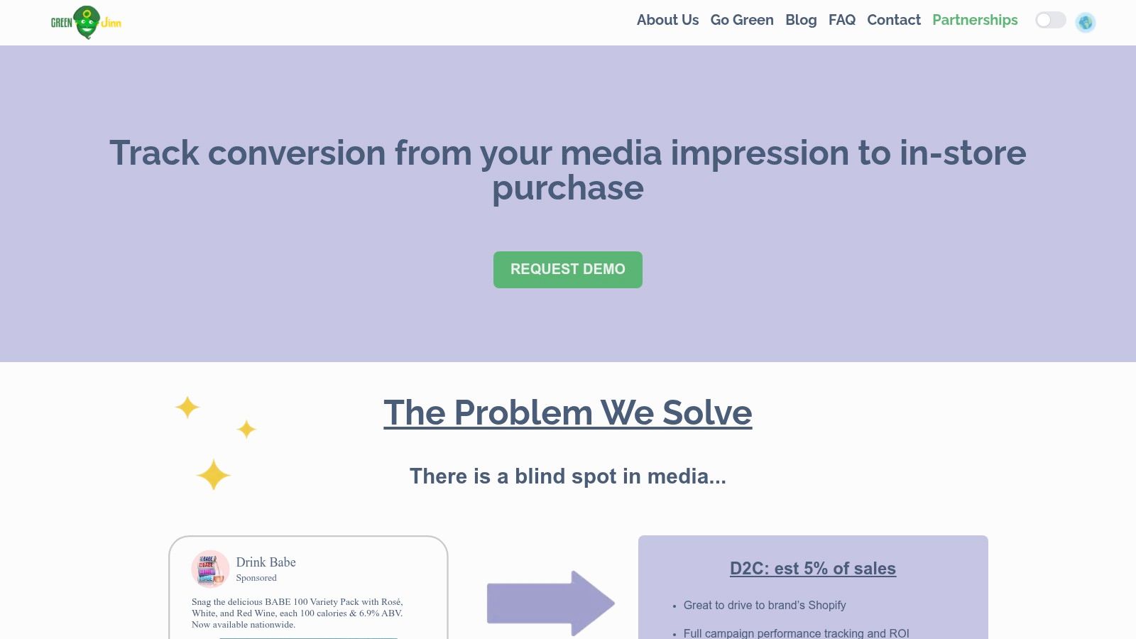 GreenJinn app interface showing cashback offers on grocery items.