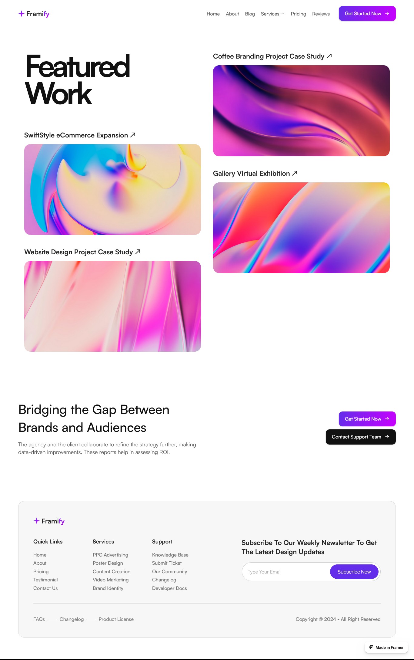 Framer Portfolio Page v8