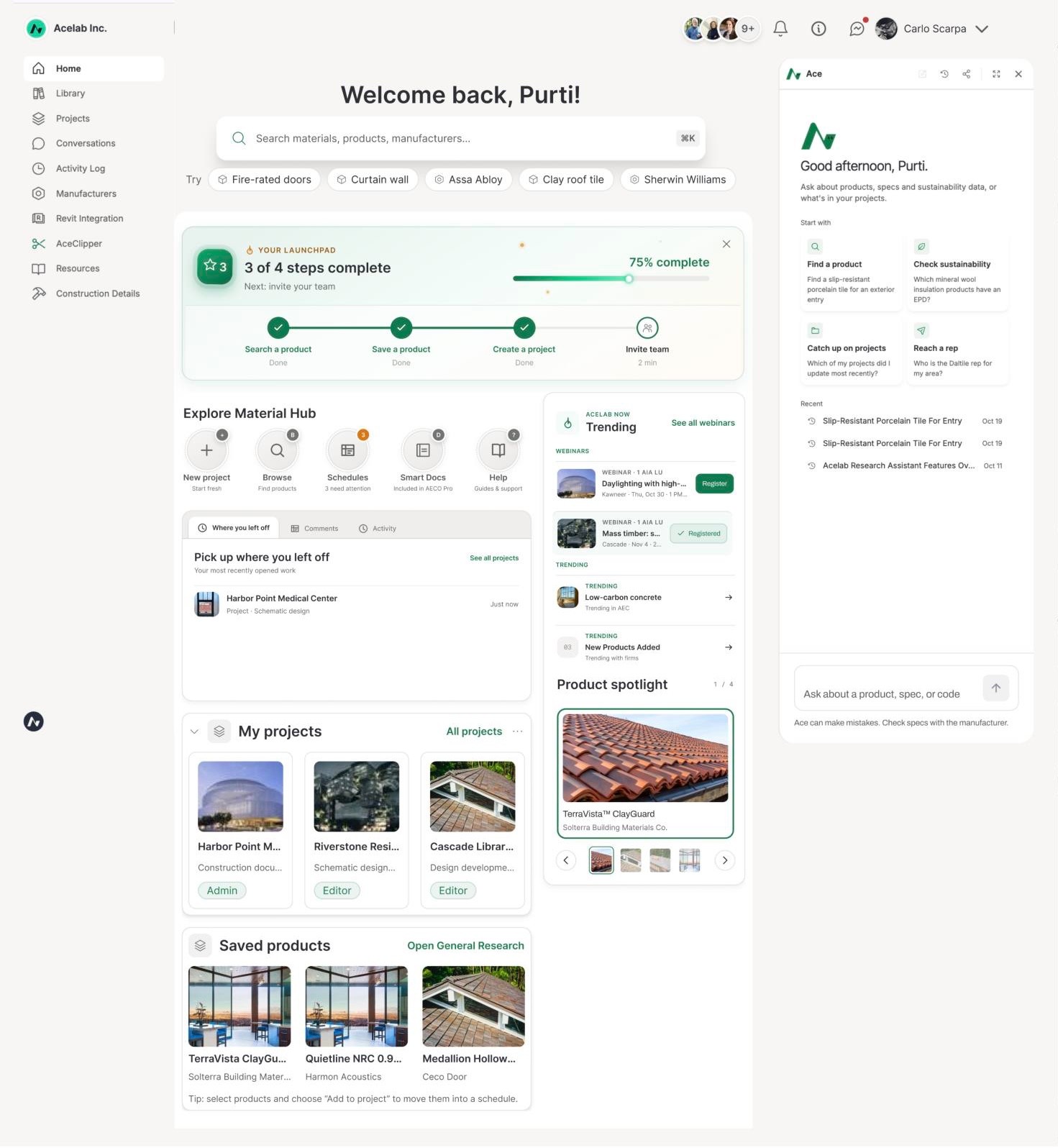 One adaptive page with fixed essentials