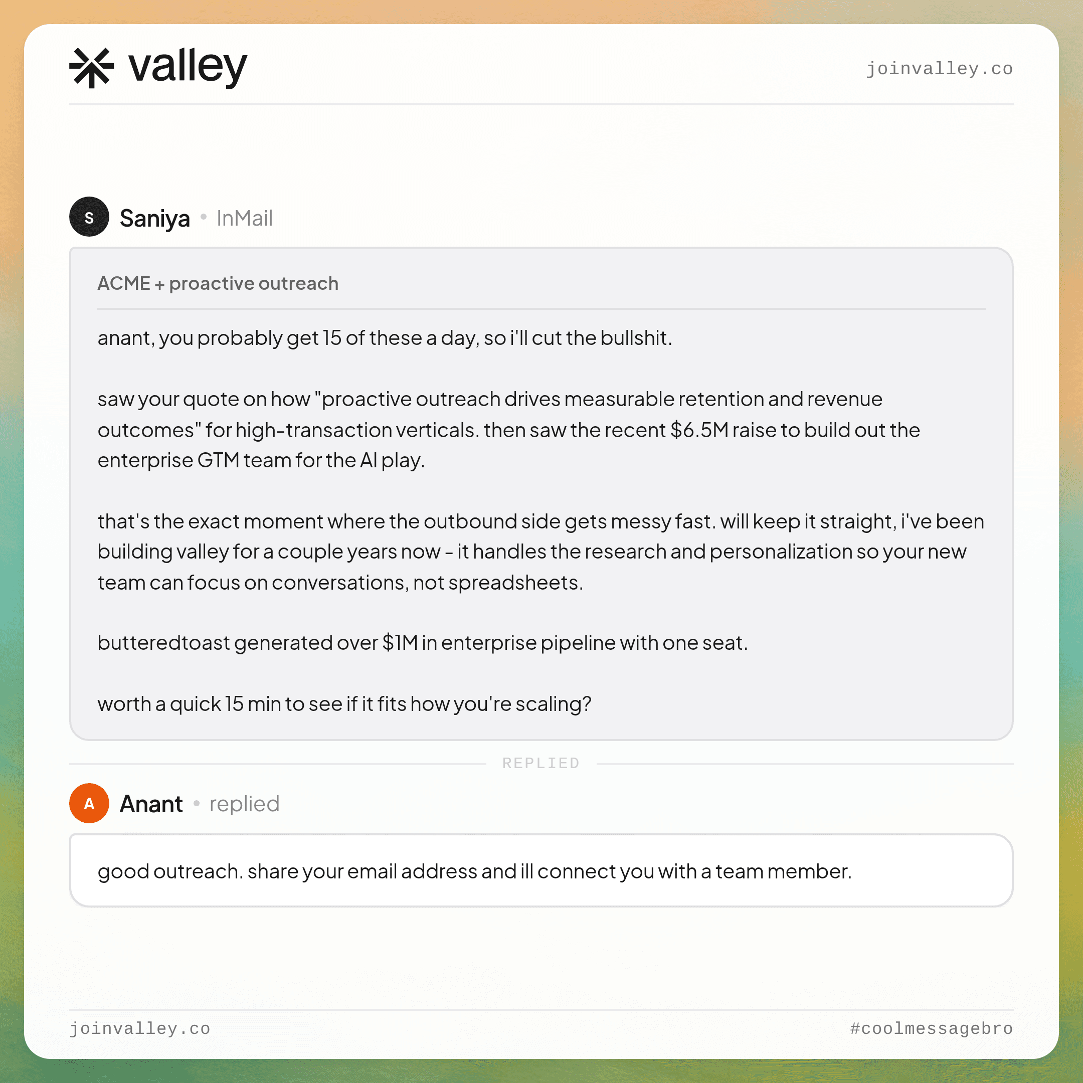 Valley outreach
