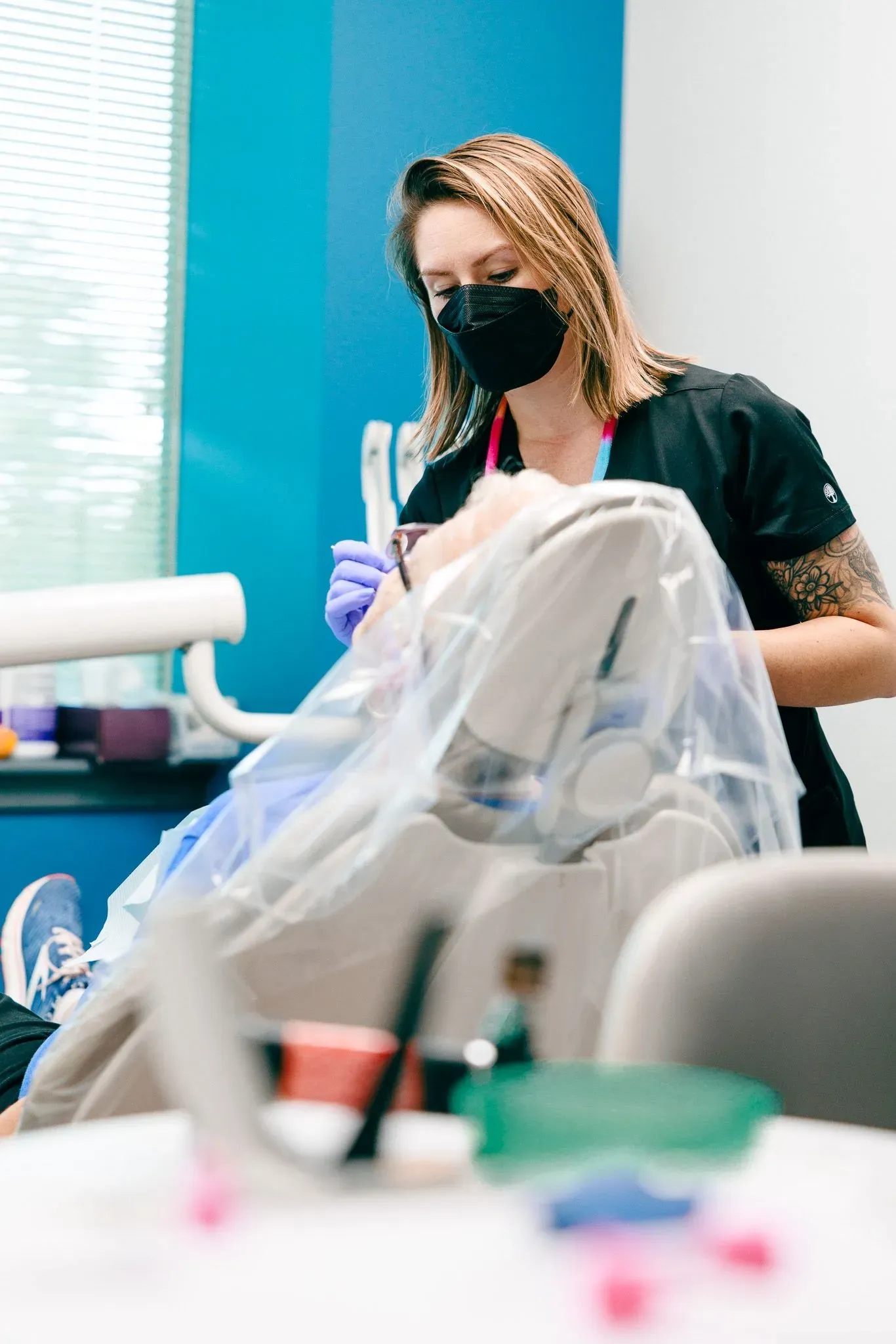 Emergency dental care with a dentist treating a patient experiencing severe tooth pain