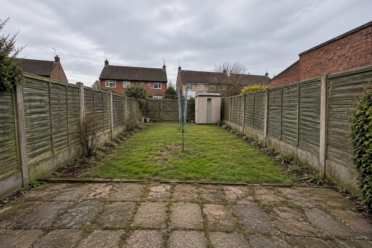 Garden before landscaping transformation in Leeds