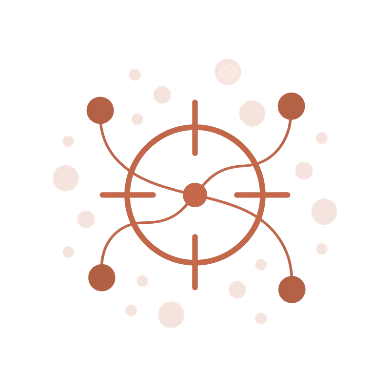 Precision crosshair selecting relevant data nodes from a scattered field