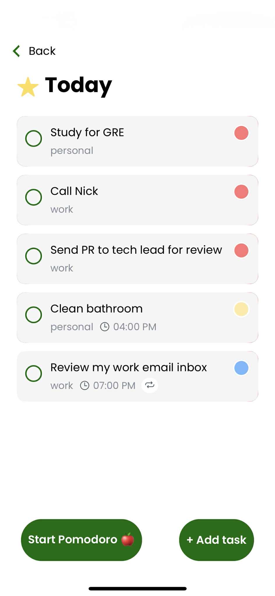 Mobile UI