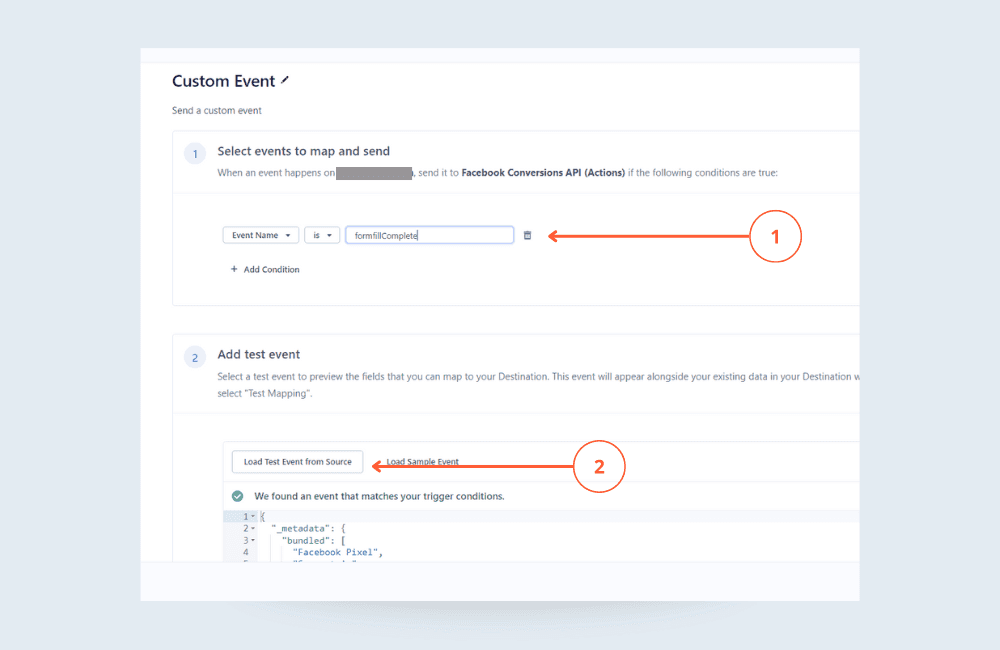 custom event mapping segment