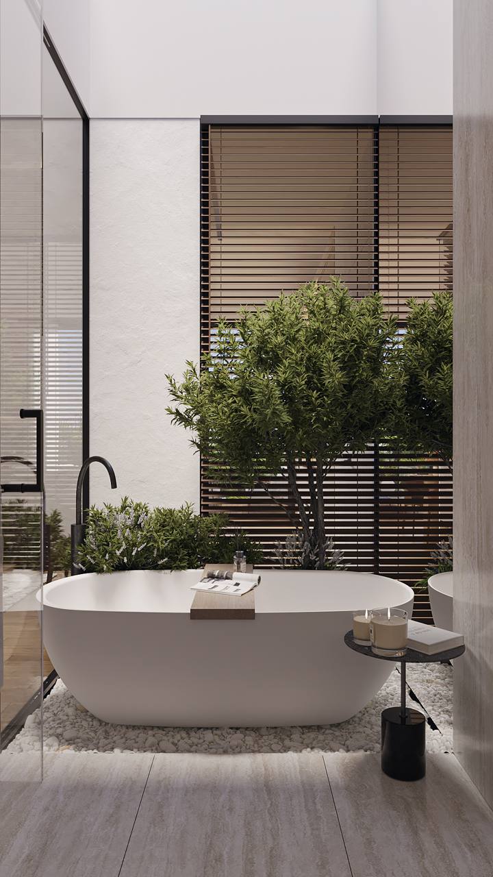 Corner 1-bedroom penthouse in White Palm in Canggu