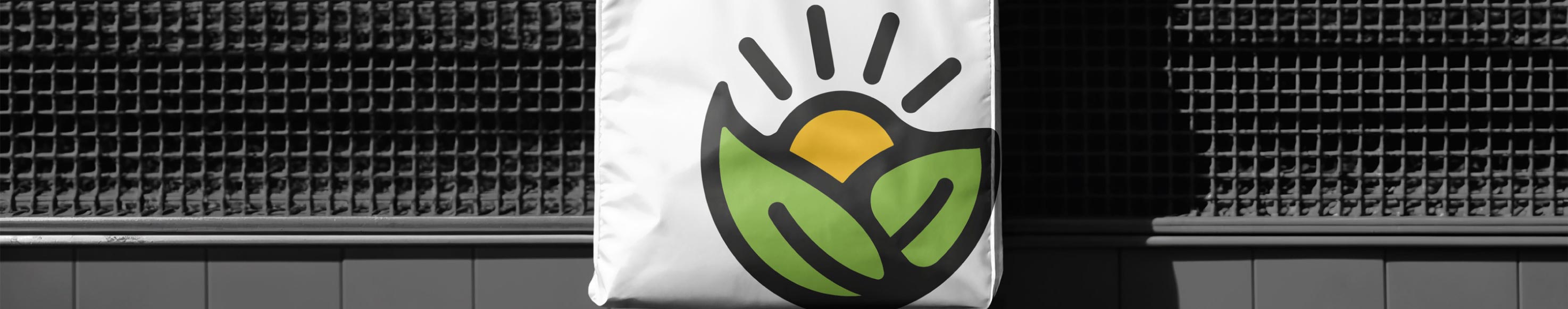 Baner reklamowy z grafiką na torbie reklamowej